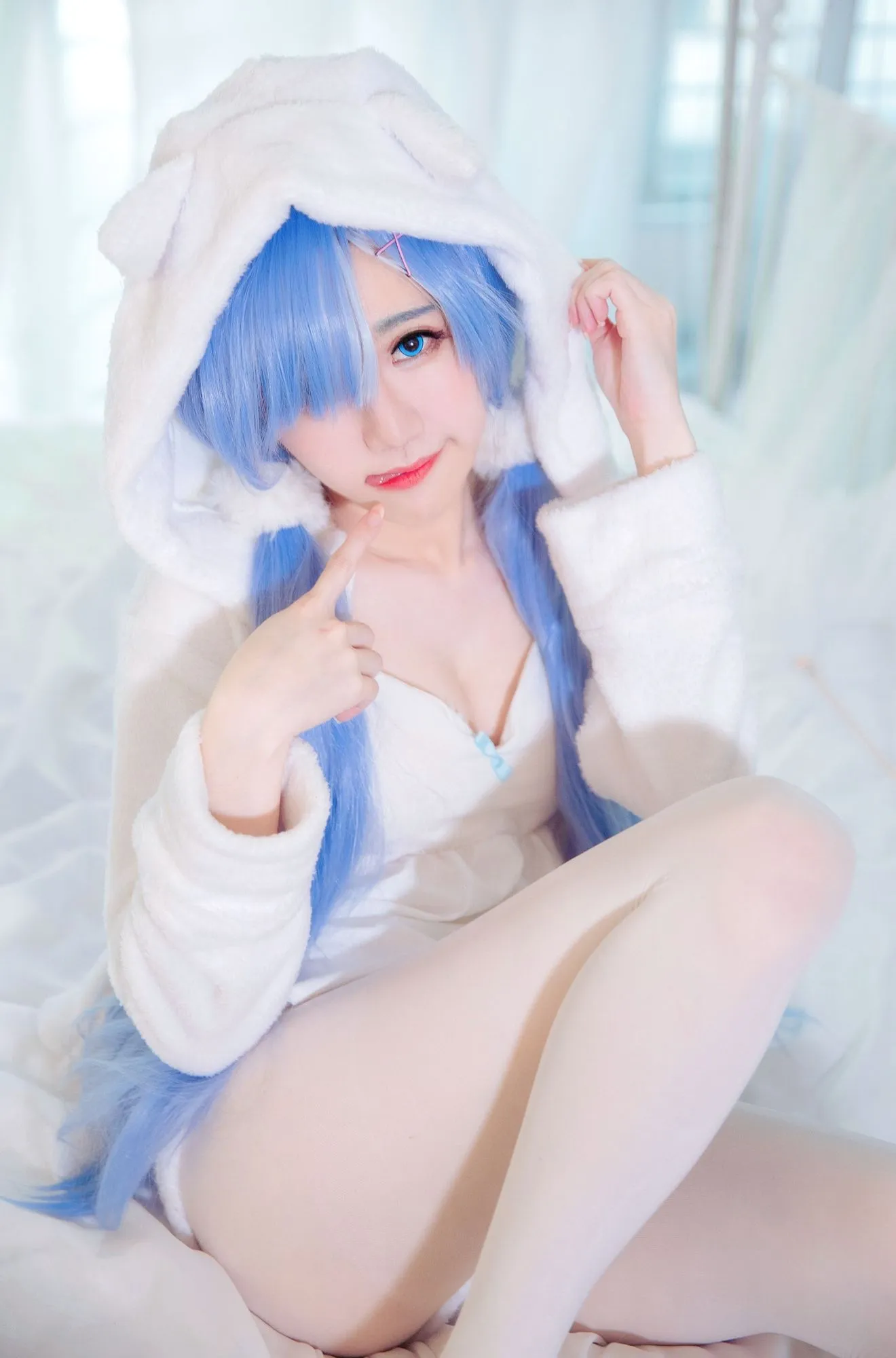 图片[2]-No.032-Rem White Kitty [49P]-coswz-cos王者