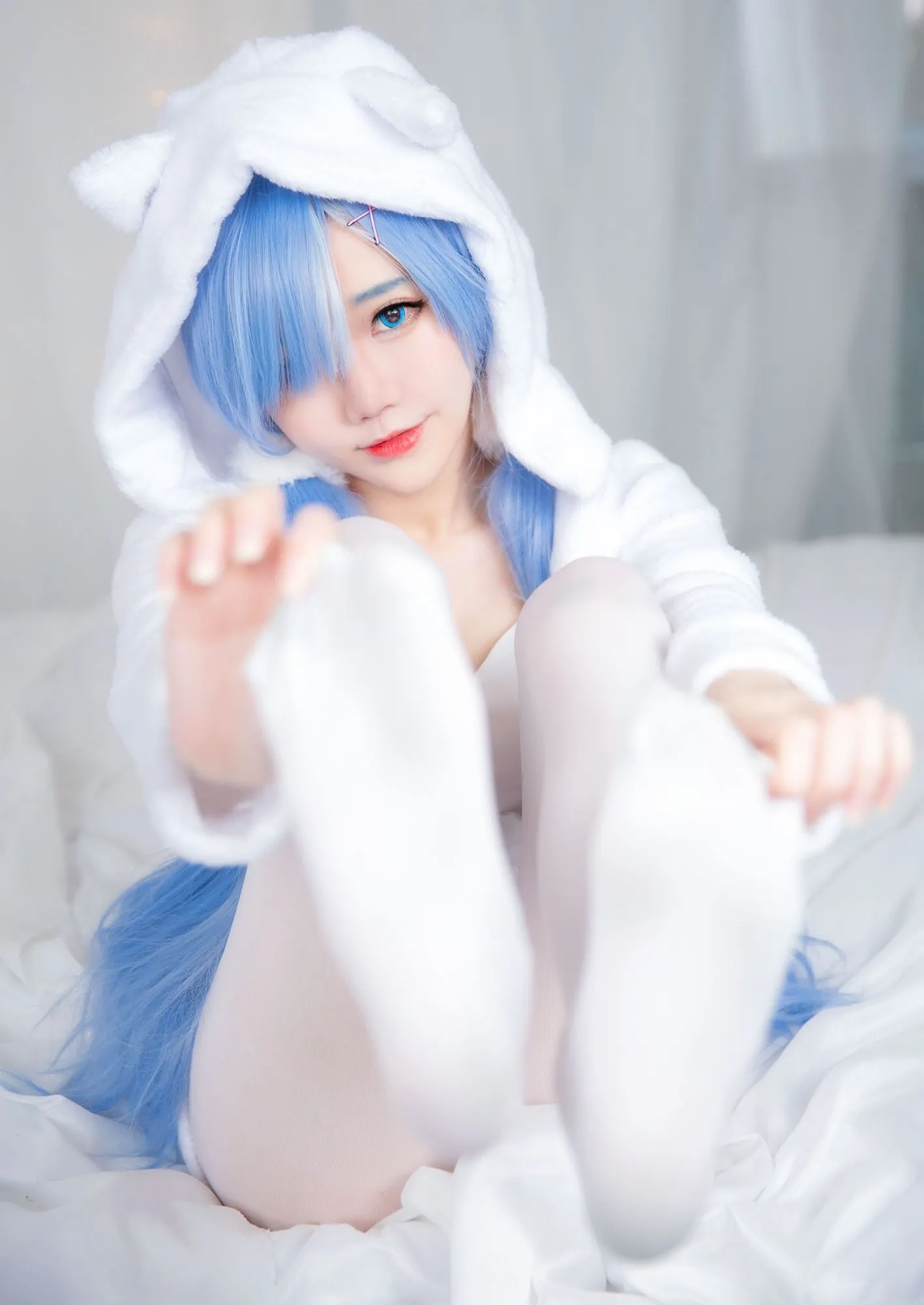 图片[3]-No.032-Rem White Kitty [49P]-coswz-cos王者