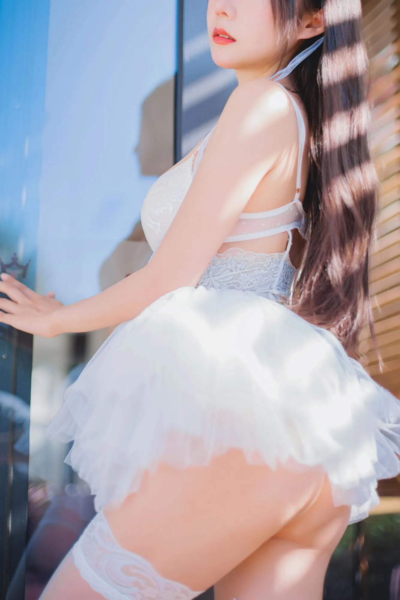 No.040-杨枝甘露 白蕾丝纱裙 [48P 1V]-图妖社