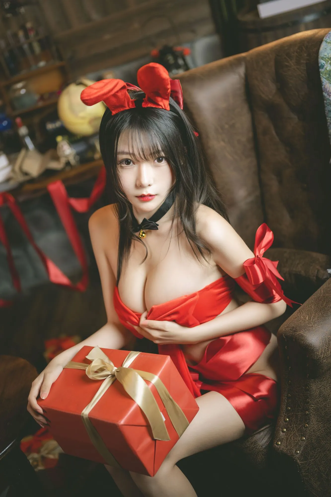 No.044-杨枝甘露 红色丝带礼物 [54P 1V]-图妖社