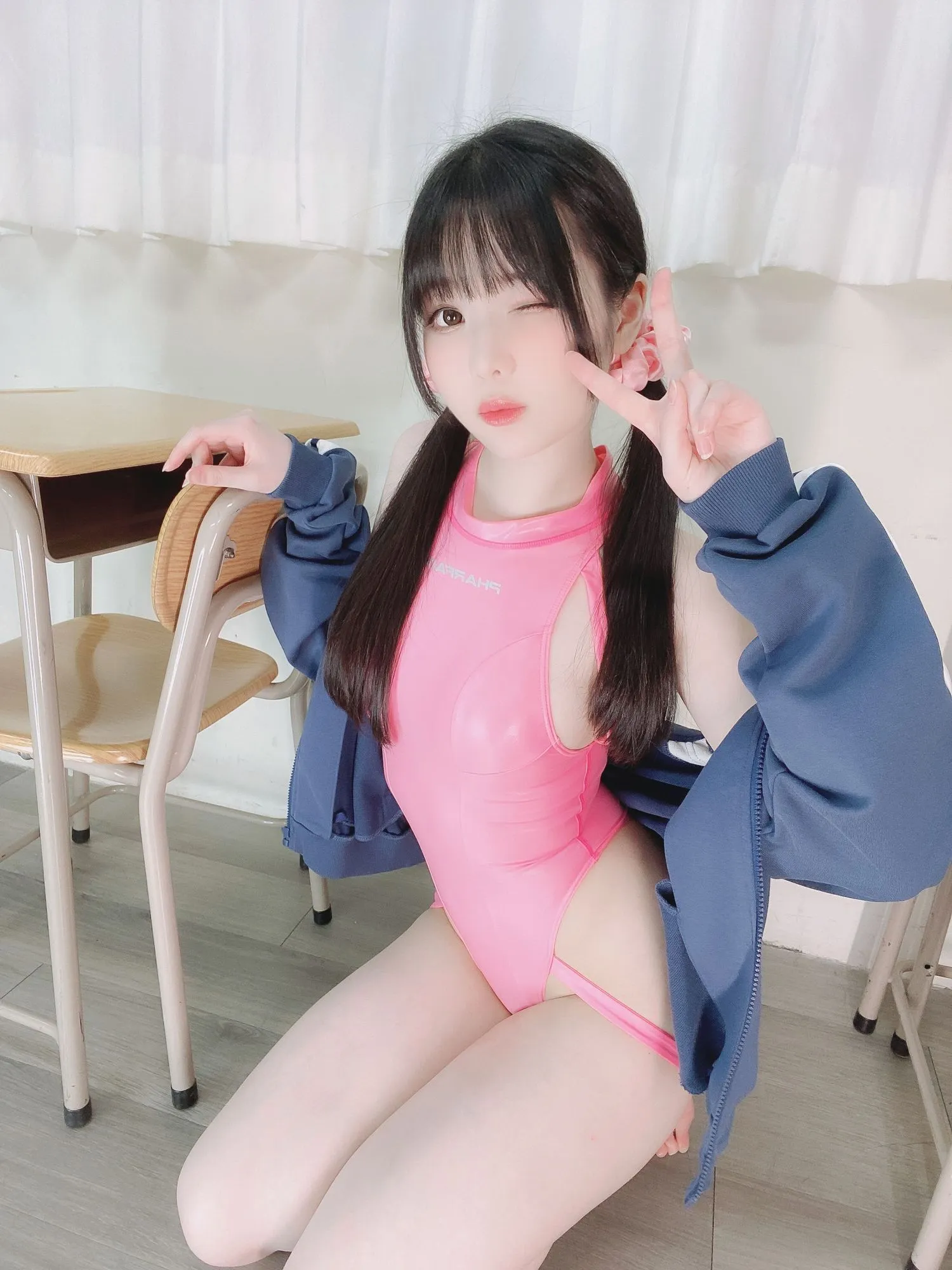 图片[4]-No.073 – Pink Swimsuit 粉色泳装 [21P]-coswz-cos王者