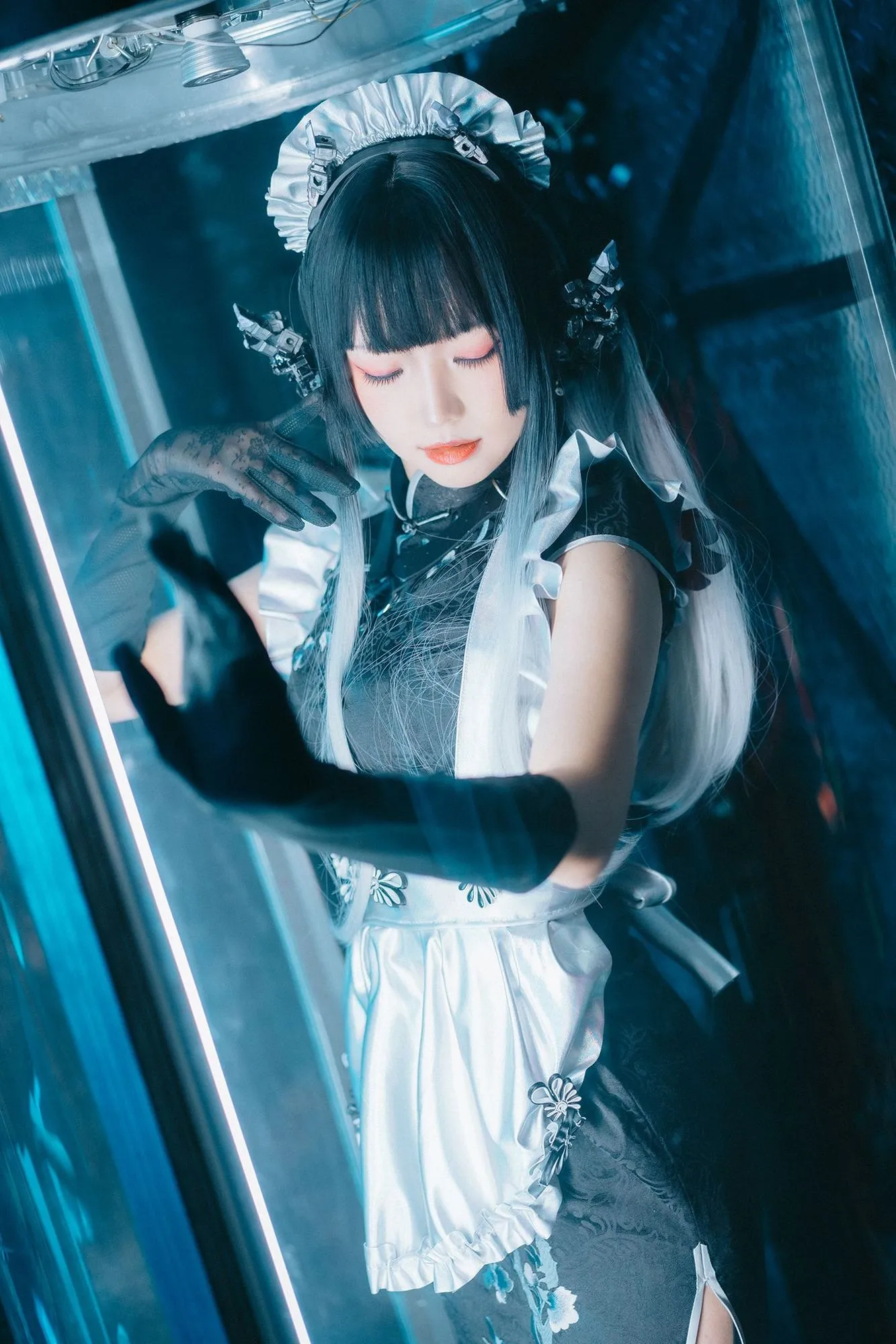 图片[2]-No.087 – 赛博女仆 Melanite黑榴石 [30P]-coswz-cos王者