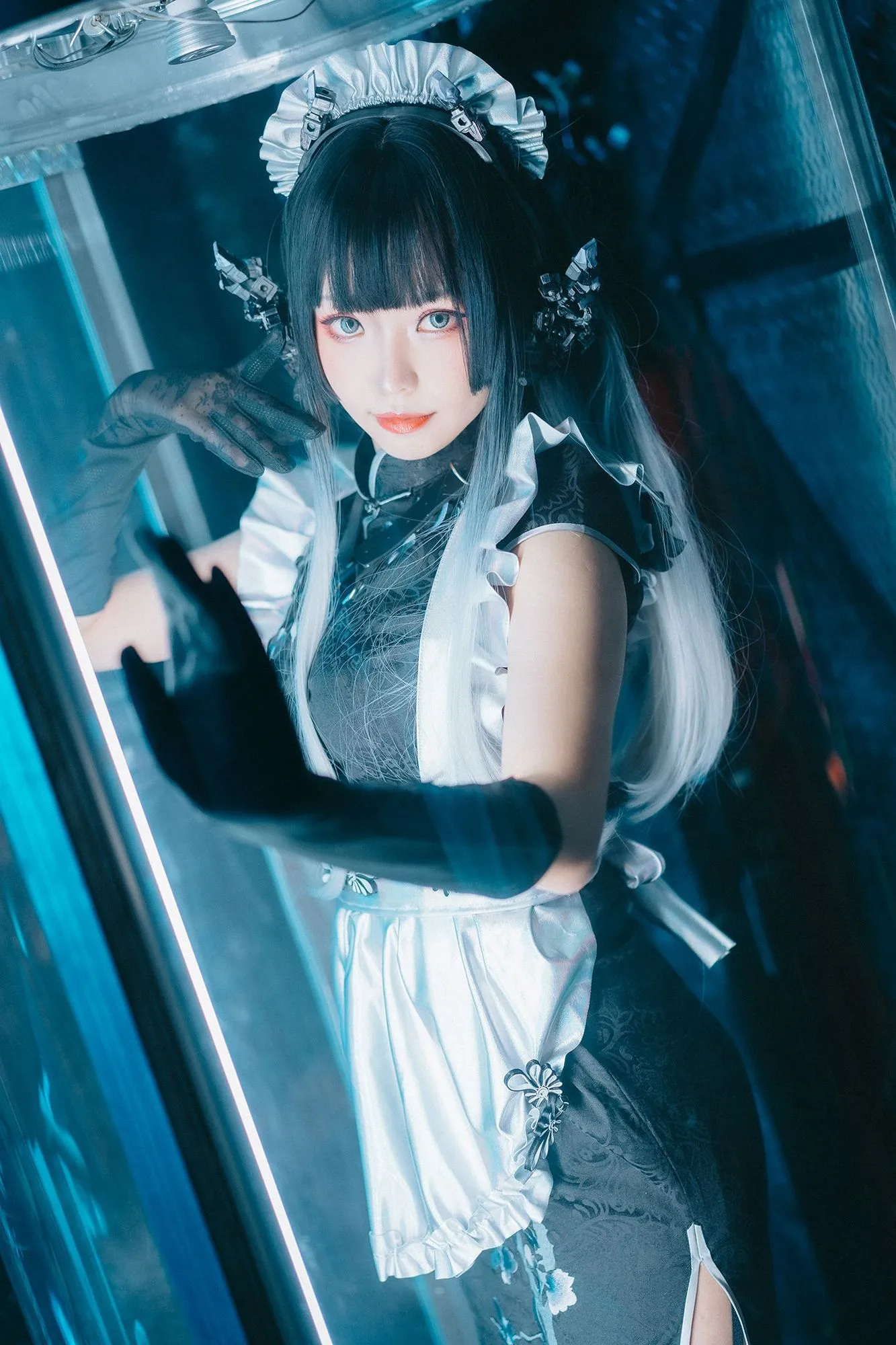 图片[3]-No.087 – 赛博女仆 Melanite黑榴石 [30P]-coswz-cos王者