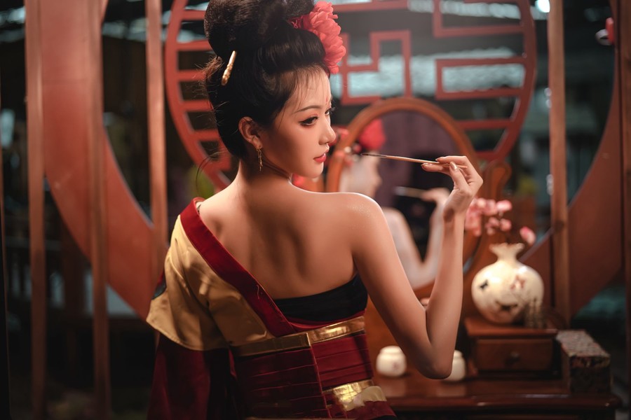 二次元小姐姐沧霁桔梗COS图片迷人心魂