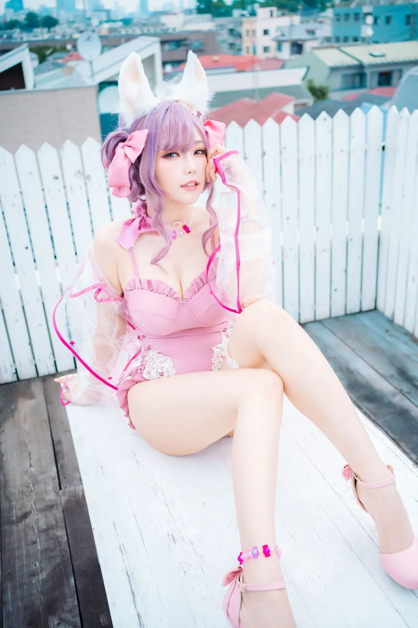 图片[4]-No.039-Fluffy Summer – pink [54P]-coswz-cos王者