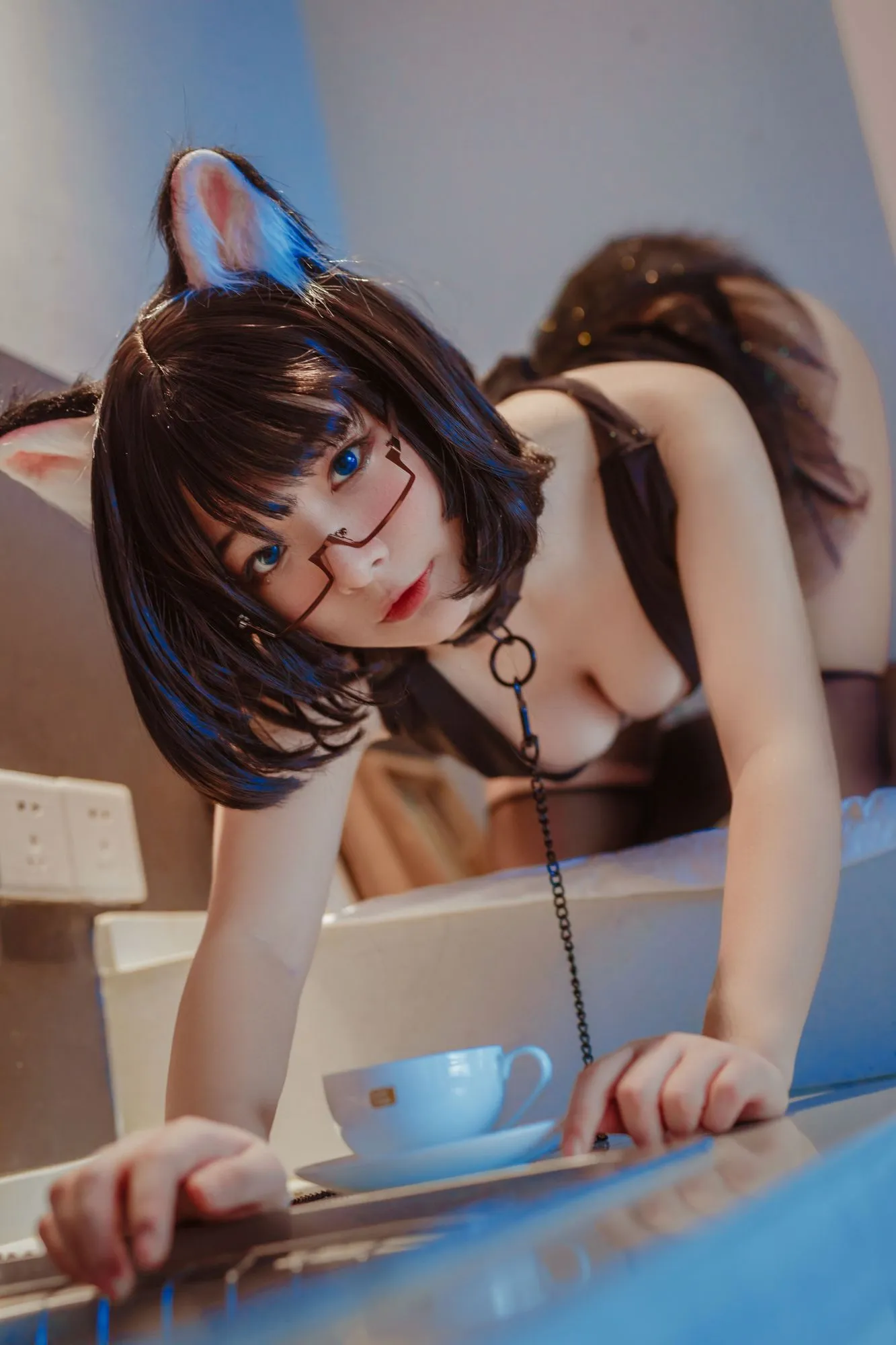 图片[2]-No.001-猫猫头黑裙子 [10P]-coswz-cos王者