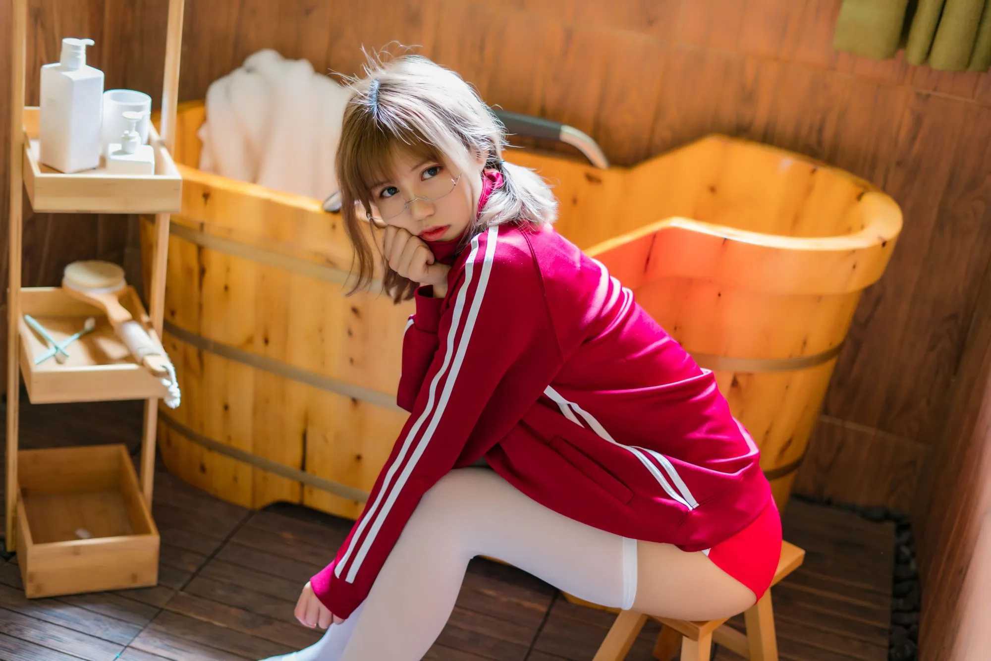 图片[3]-No.004-红色体操服 [48P]-coswz-cos王者