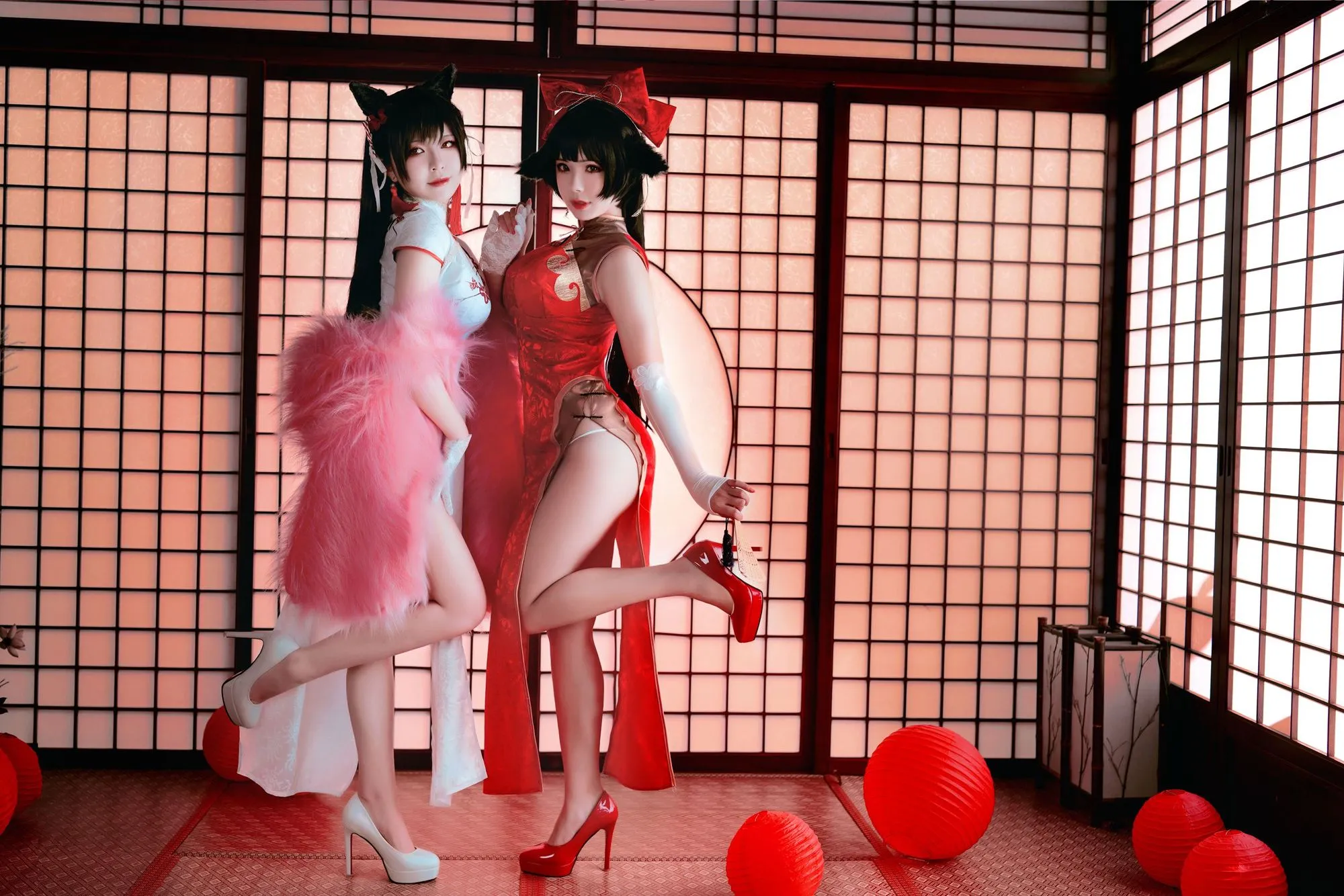 No.006-愛宕x高雄,チャイナ服 – 半半子 Banbanko、婉Yue [35P 1V]-图妖社