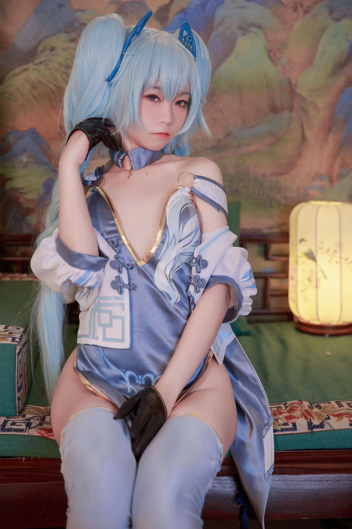图片[5]-No.008-pa15翠雀媚旗袍 [20P]-coswz-cos王者