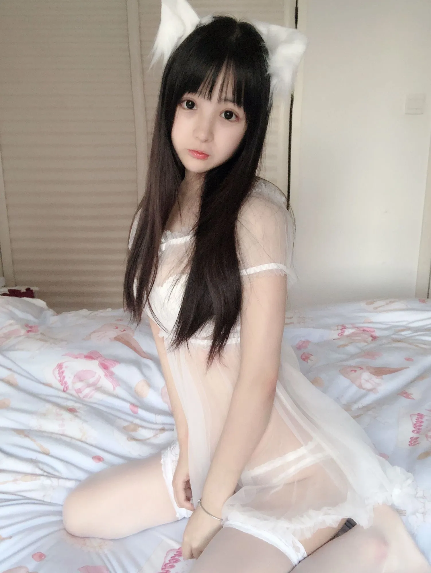 图片[4]-No.023-小白猫 蕾丝内衣 [31P]-coswz-cos王者