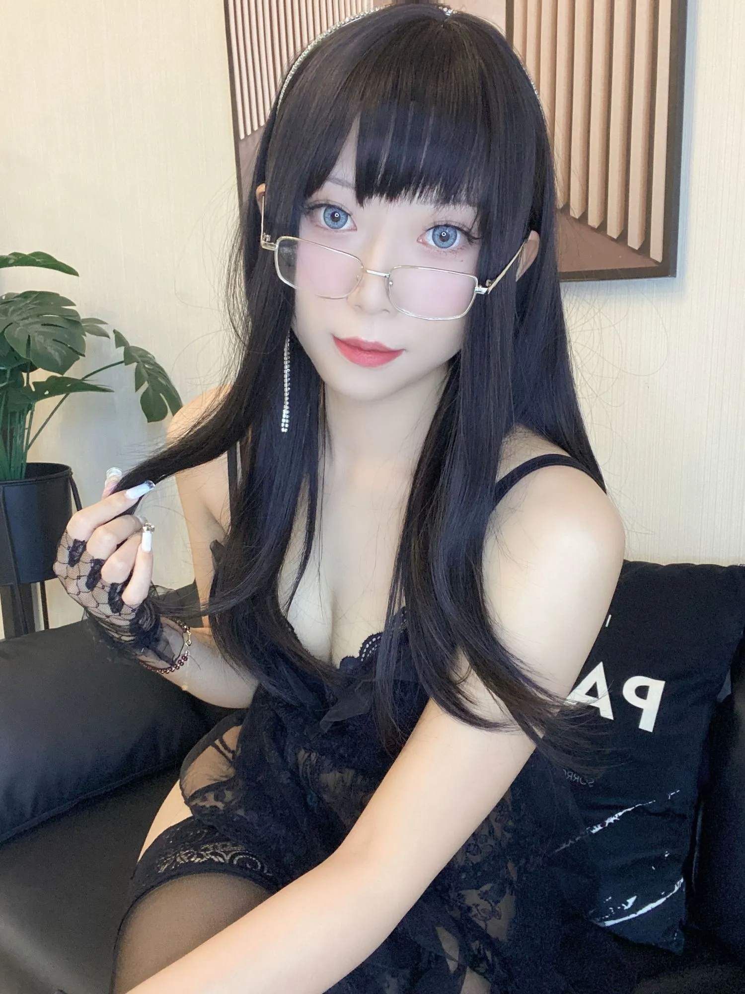 图片[3]-No.024-蕾丝裙 眼镜娘 [76P 3V]-coswz-cos王者