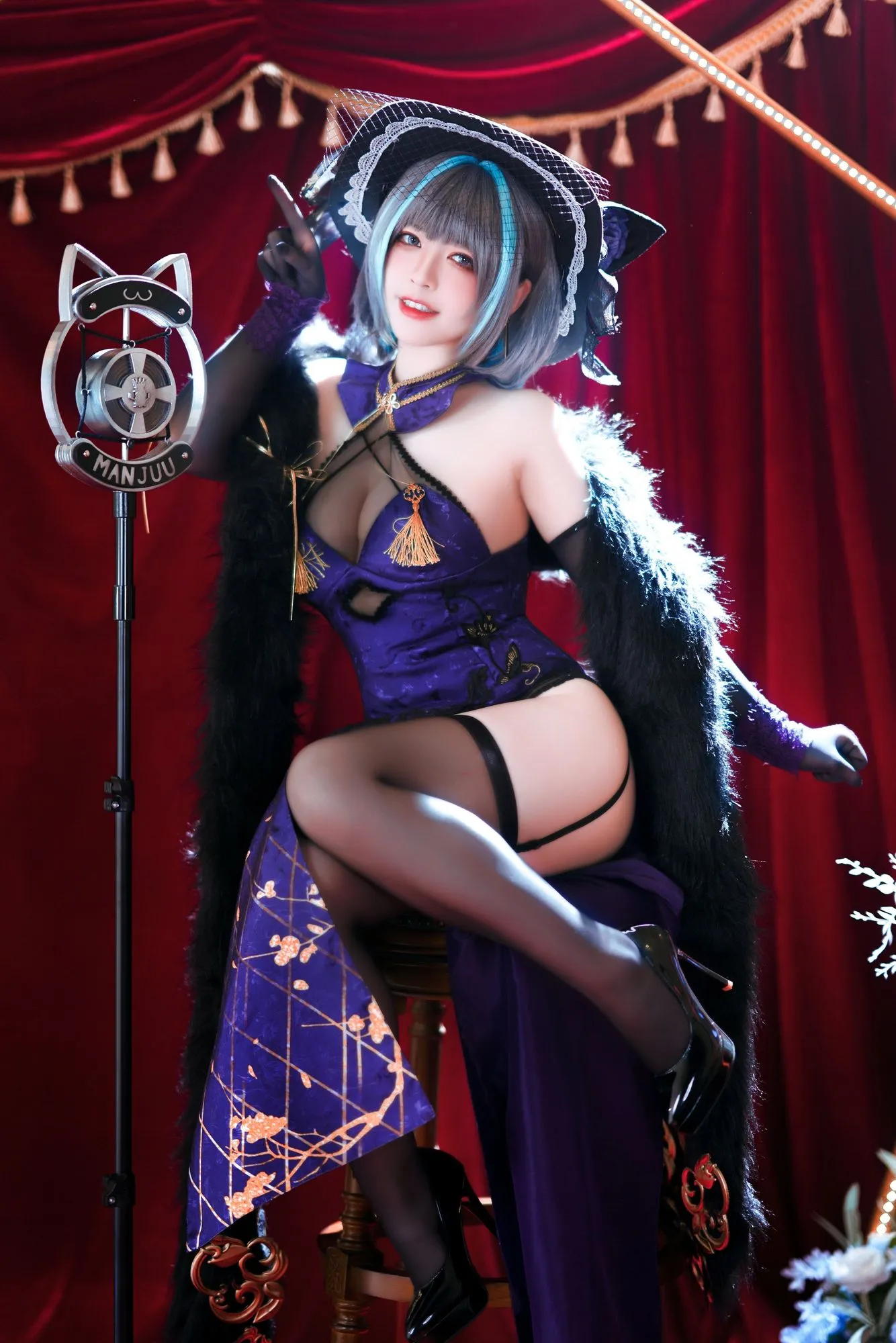 图片[2]-No.027-柴郡旗袍 [64P]-coswz-cos王者