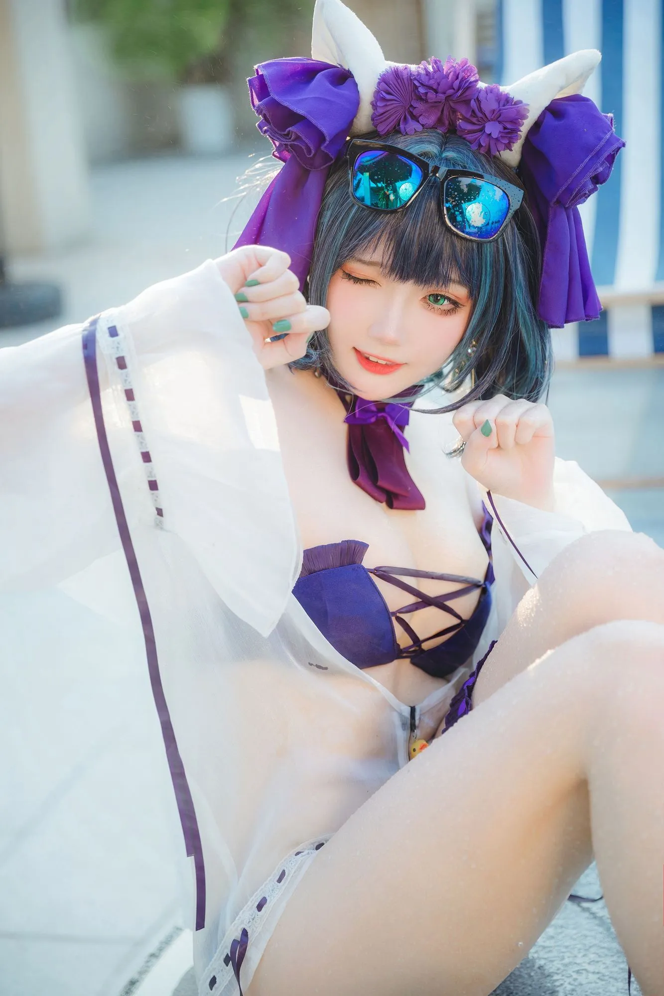 图片[4]-No.074-柴郡泳装 [32P]-coswz-cos王者