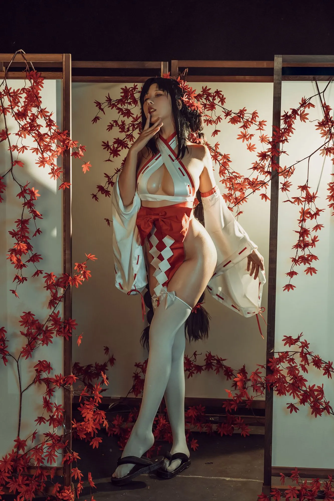 图片[2]-No.004-奶桃 巫女 [43P]-coswz-cos王者