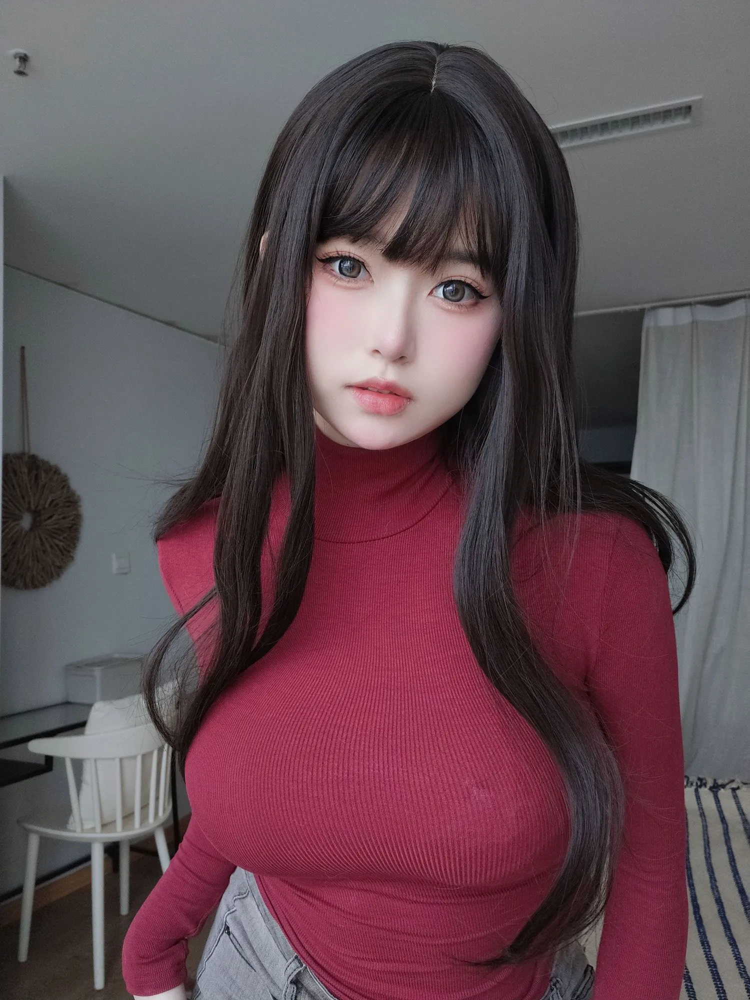 No.009-红色毛衣的丰满妹妹 [101P]-图妖社