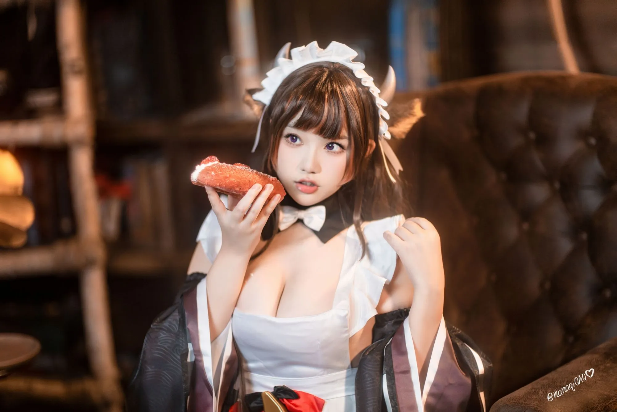 图片[2]-No.011-樫野牛牛女仆 [40P 7V]-coswz-cos王者