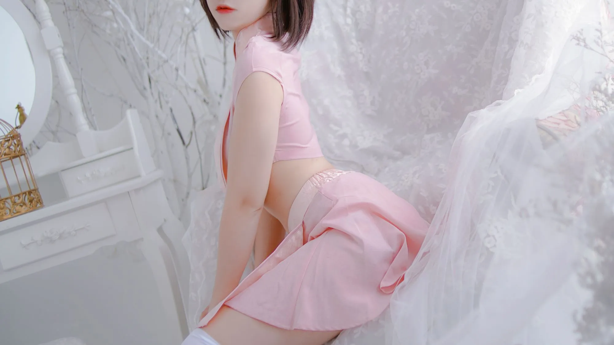 图片[4]-No.013-粉旗袍 [21P]-coswz-cos王者