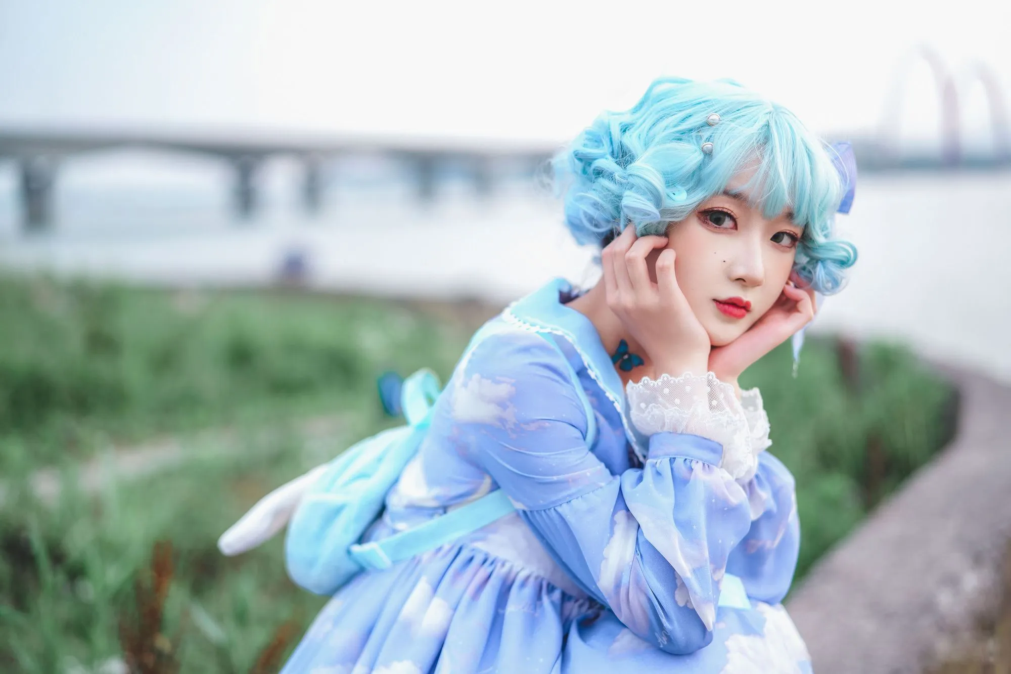图片[3]-No.016-lolita蓝裙 [9P]-coswz-cos王者
