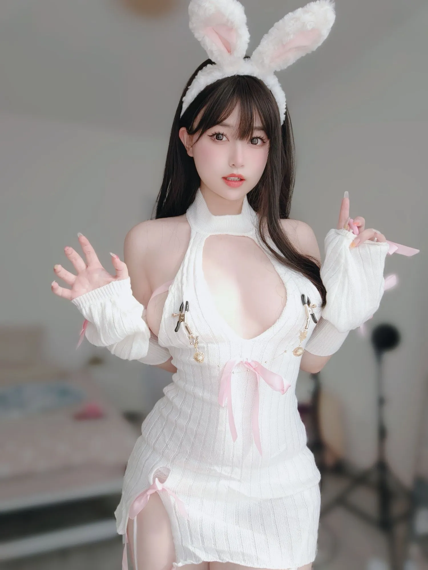 图片[2]-No.019-白丝兔女郎 [102P]-coswz-cos王者