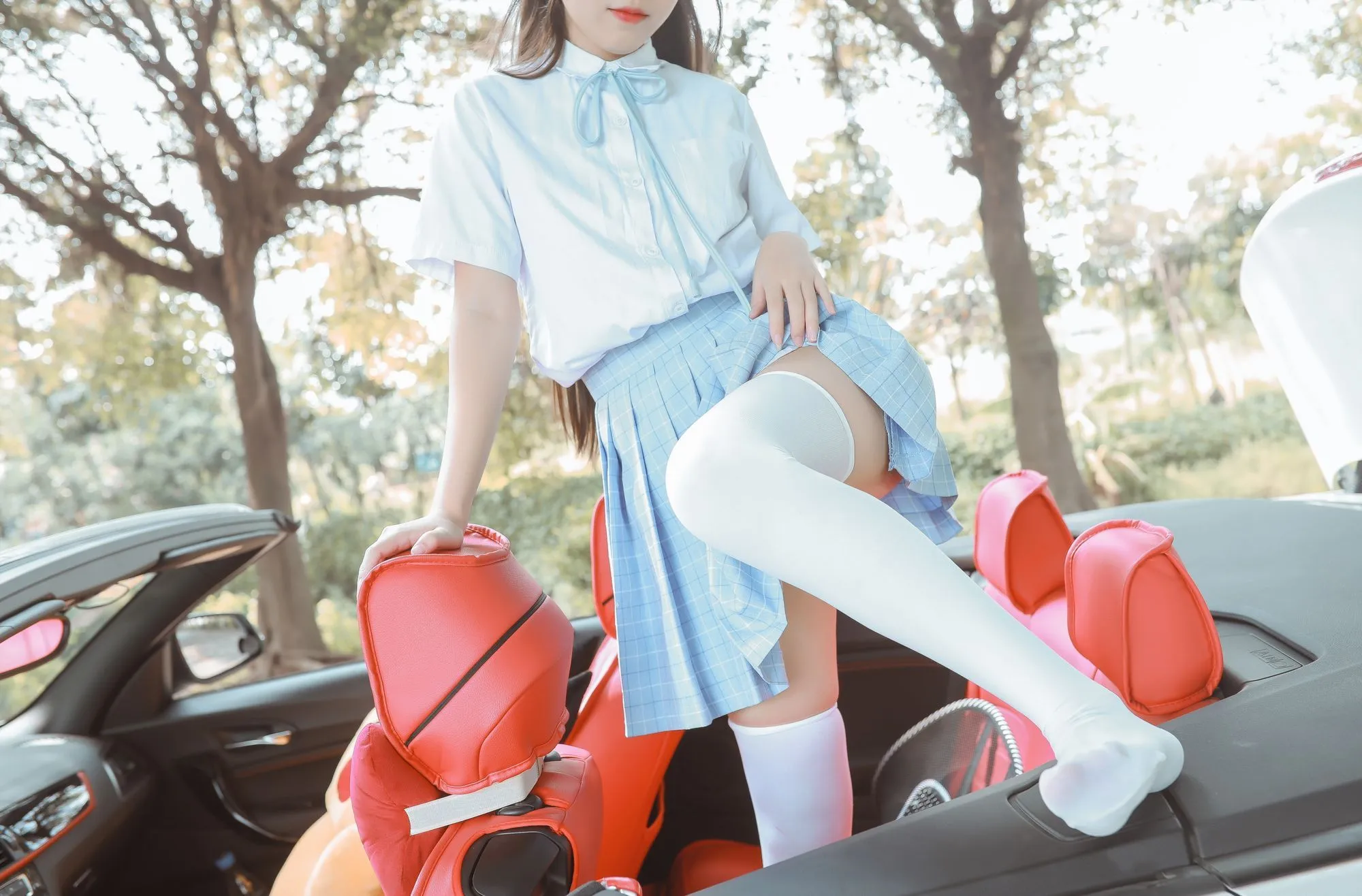 No.024-白丝过膝袜 [21P 12V]-图妖社