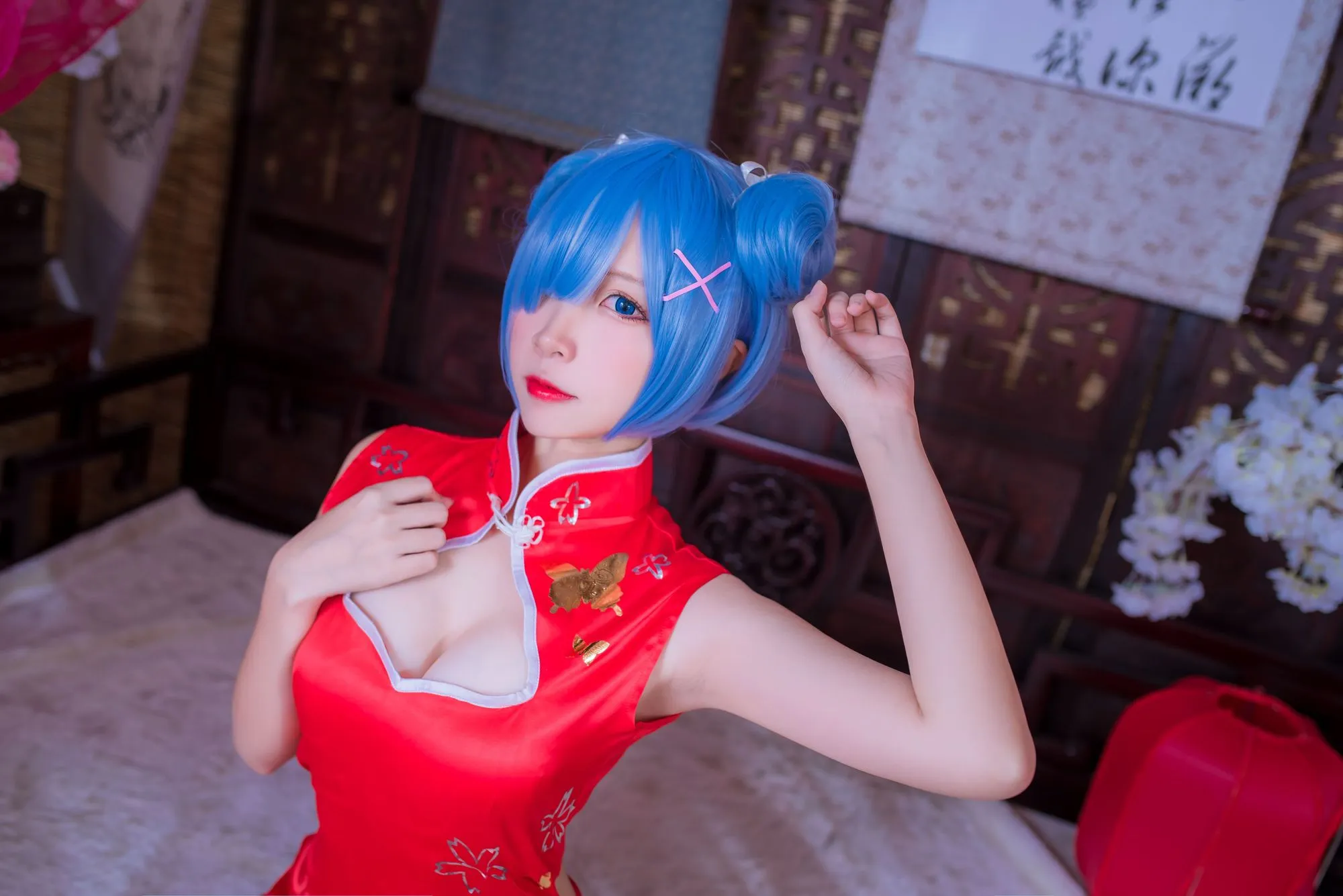 图片[2]-No.027-蕾姆旗袍 [30P]-coswz-cos王者