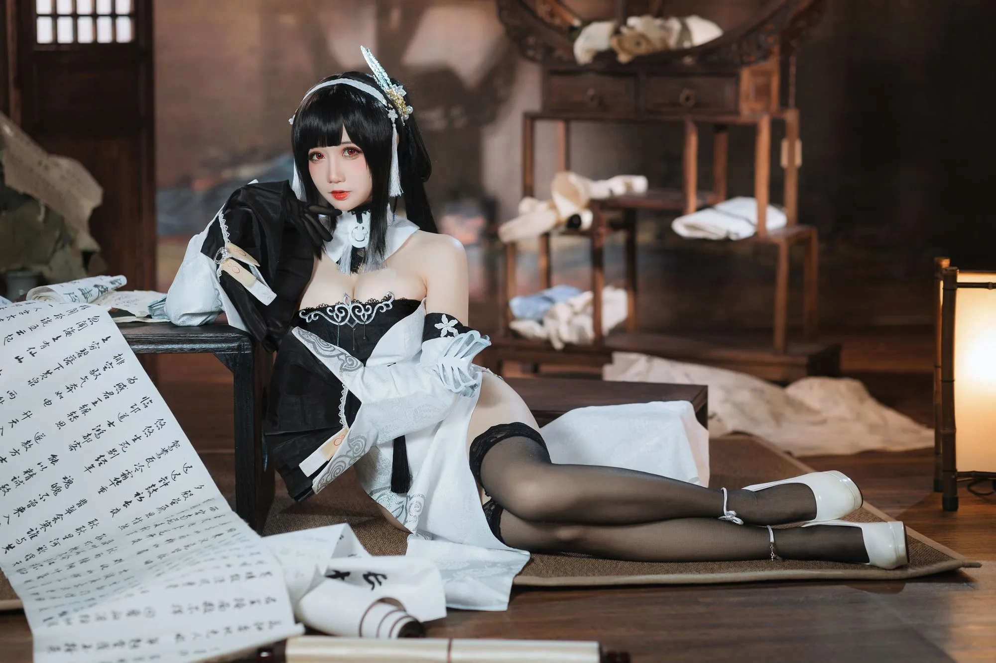 图片[3]-No.029 – 碧蓝航线 鎮海 白黑礼服 [23P]-coswz-cos王者