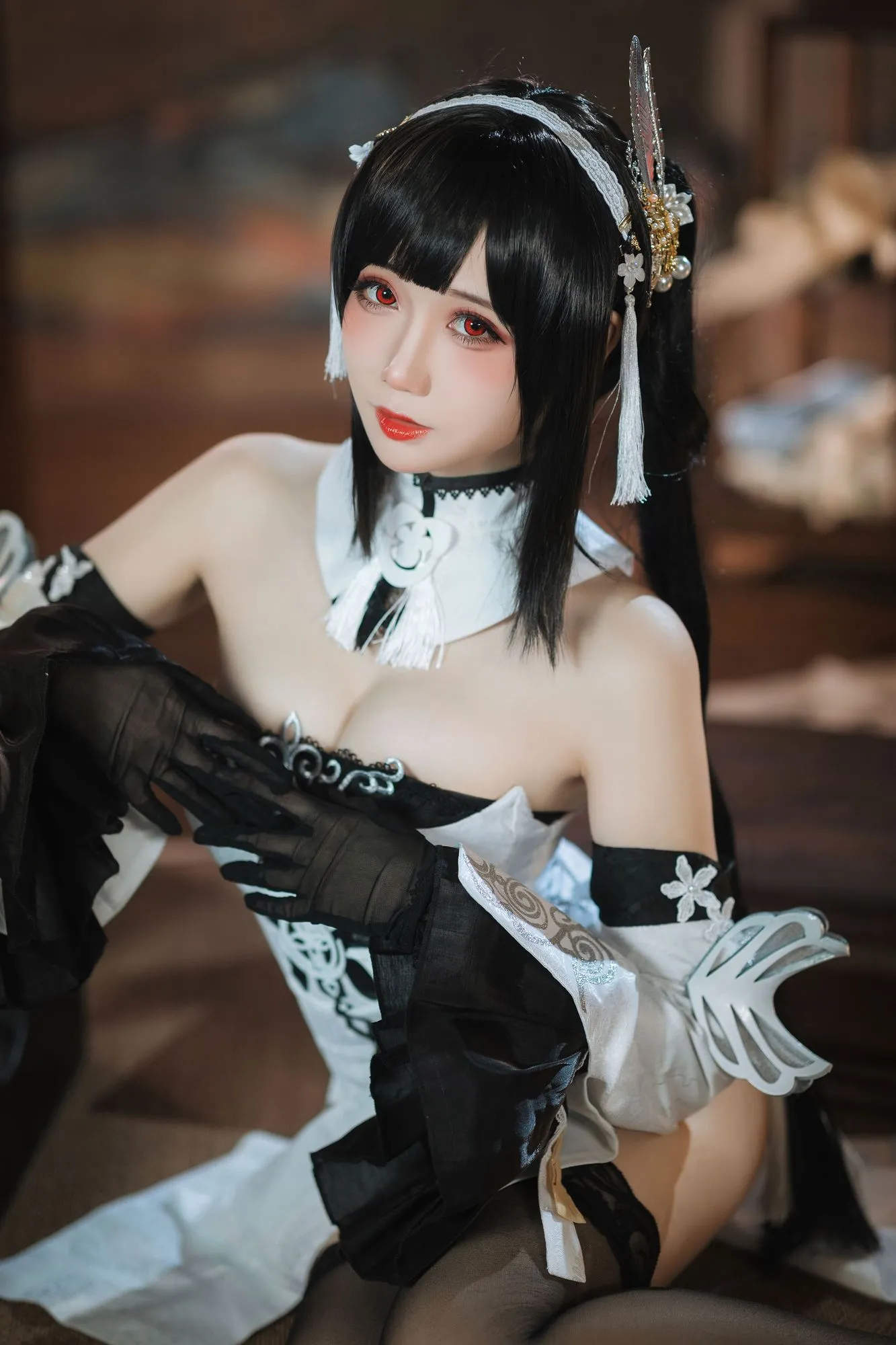 No.029 – 碧蓝航线 鎮海 白黑礼服 [23P]-图妖社