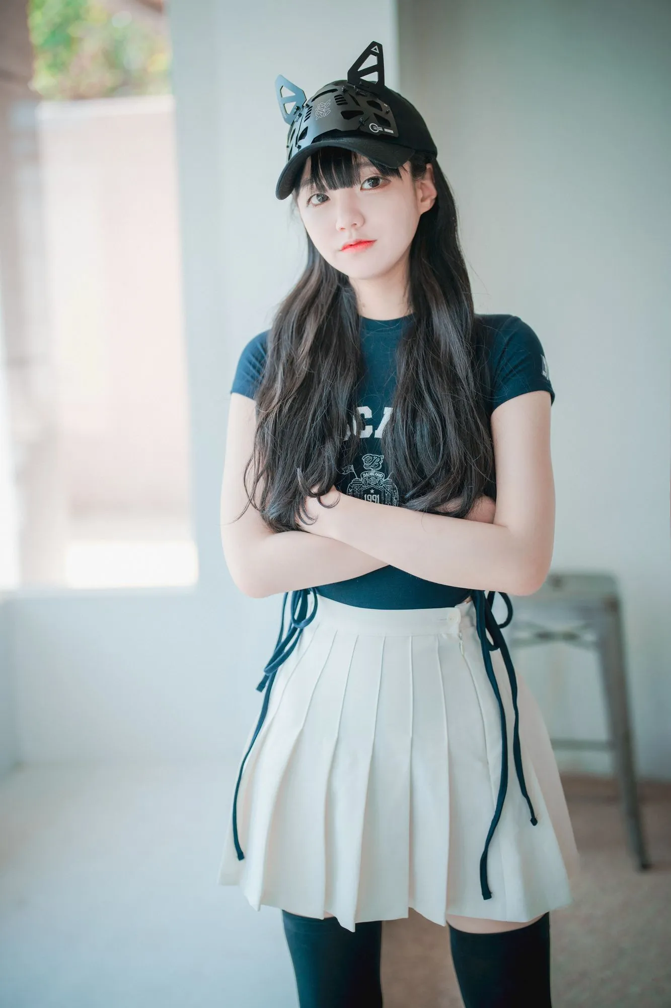 No.034-[DJAWA] Classic Athletic Girl in Navy Blue [71P]-图妖社