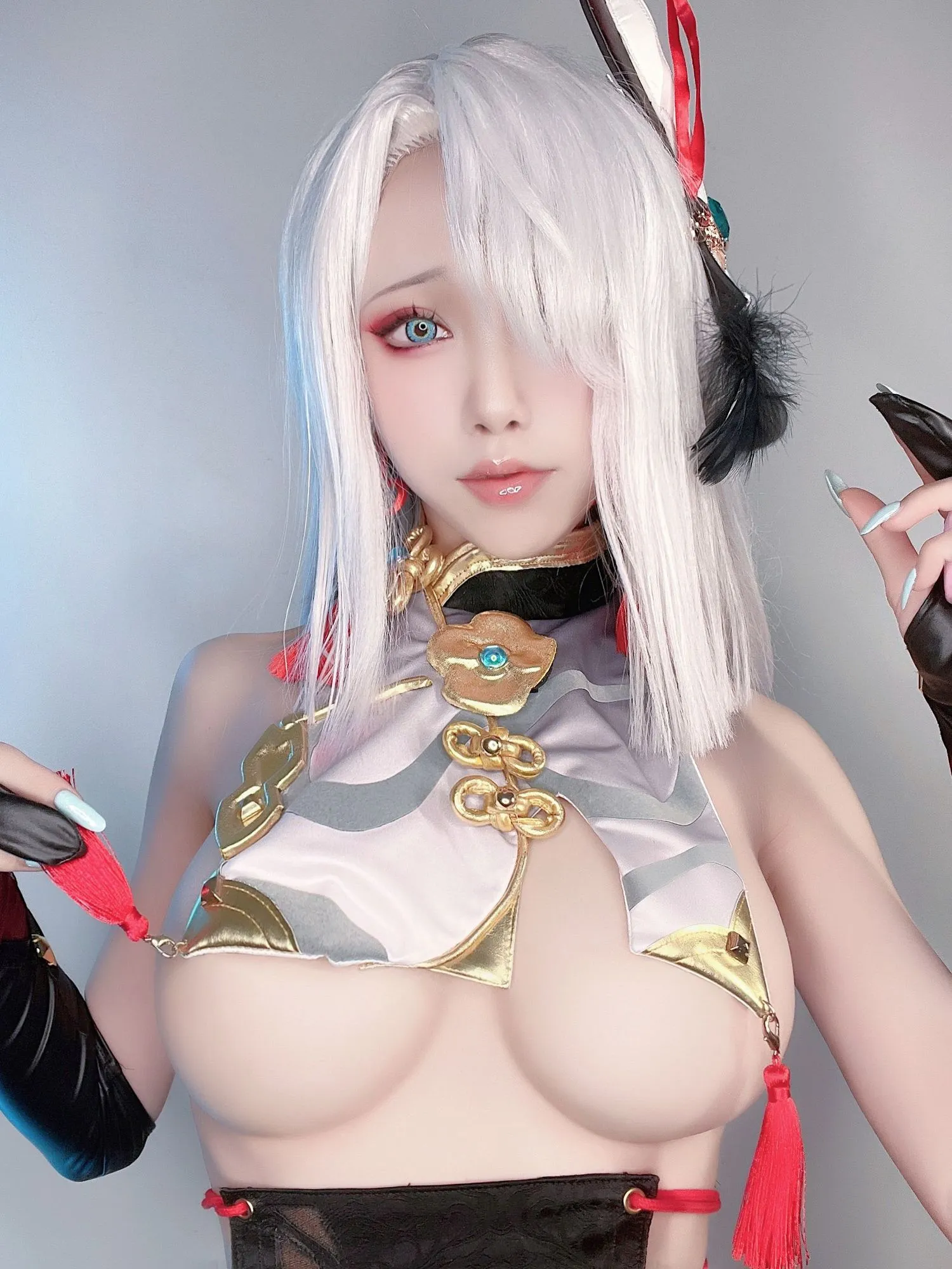 图片[2]-No.043-原神 申鶴 旗袍自拍 [16P]-coswz-cos王者