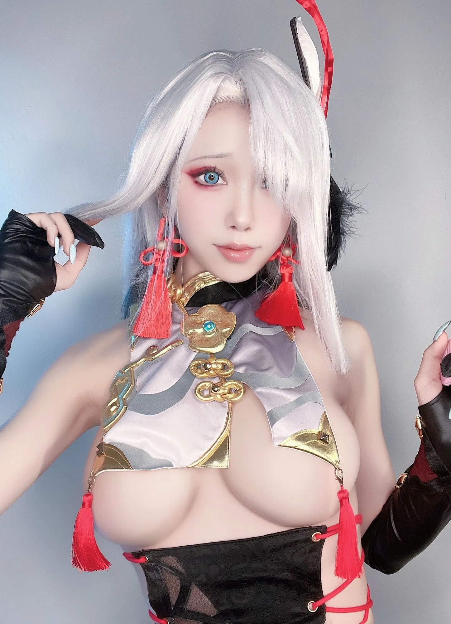图片[3]-No.043-原神 申鶴 旗袍自拍 [16P]-coswz-cos王者