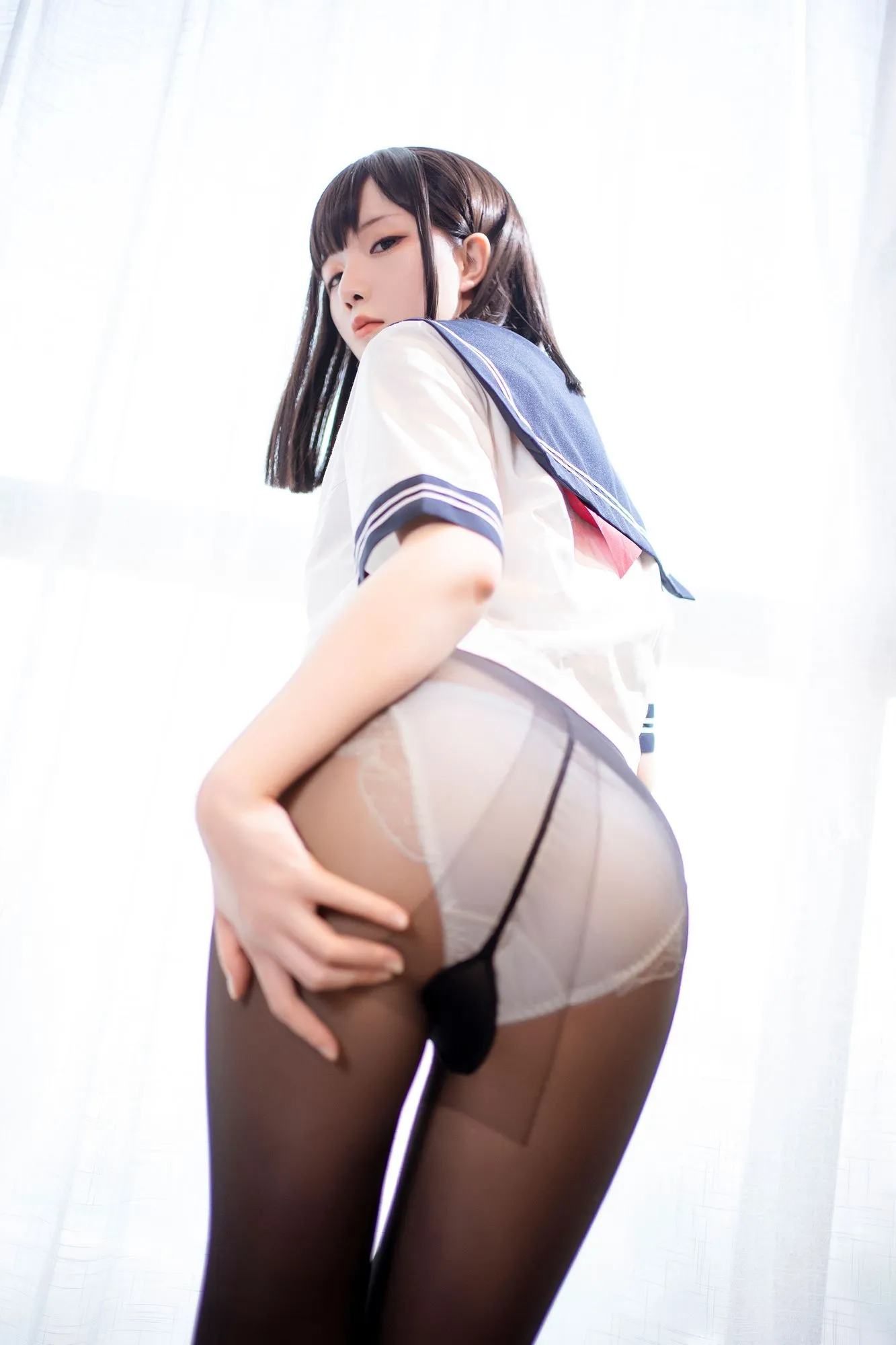 图片[3]-No.060-黑丝jk [24P 4V]-coswz-cos王者