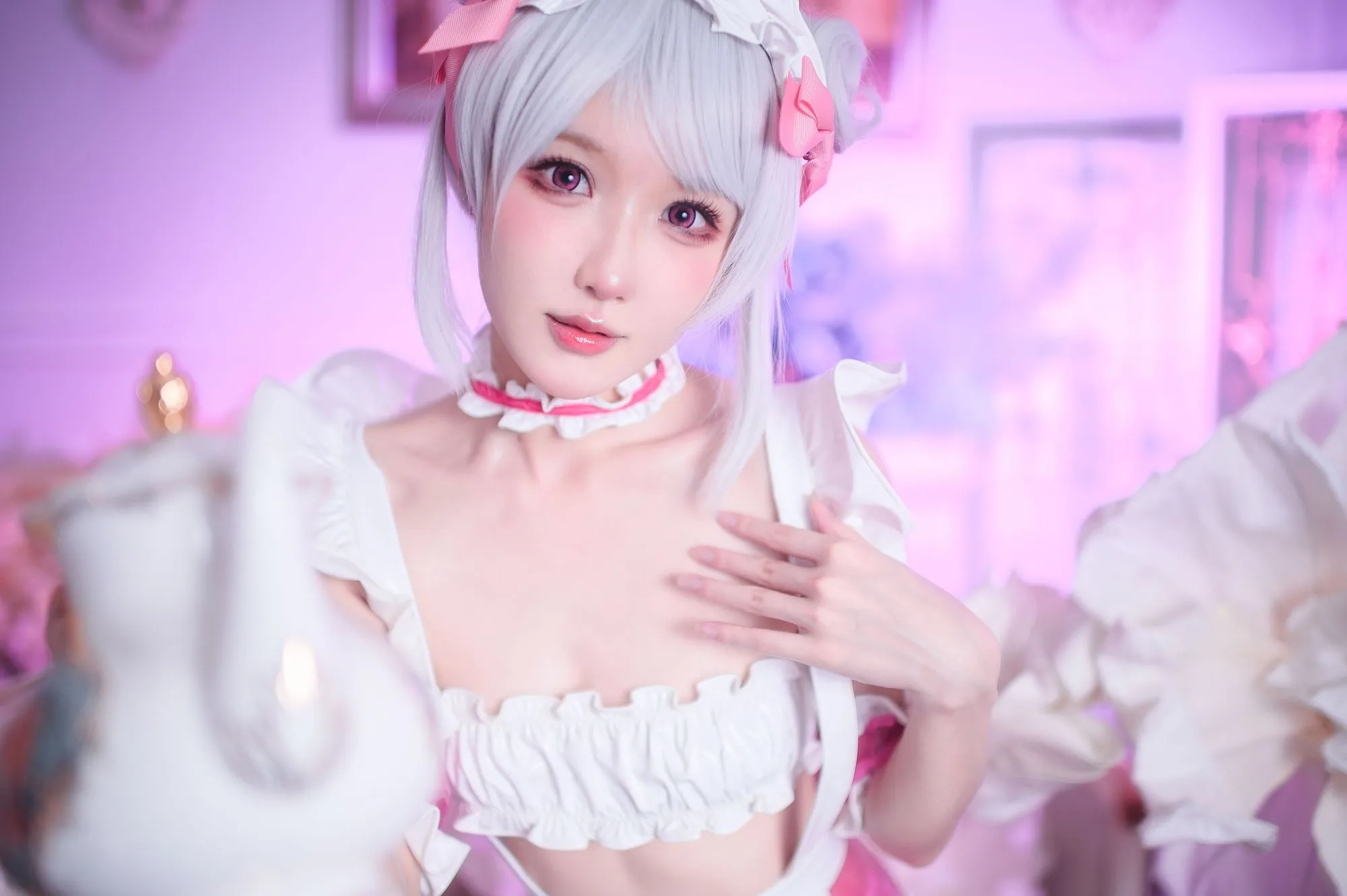 图片[3]-No.068-七夕粉粉女仆 [49P]-coswz-cos王者