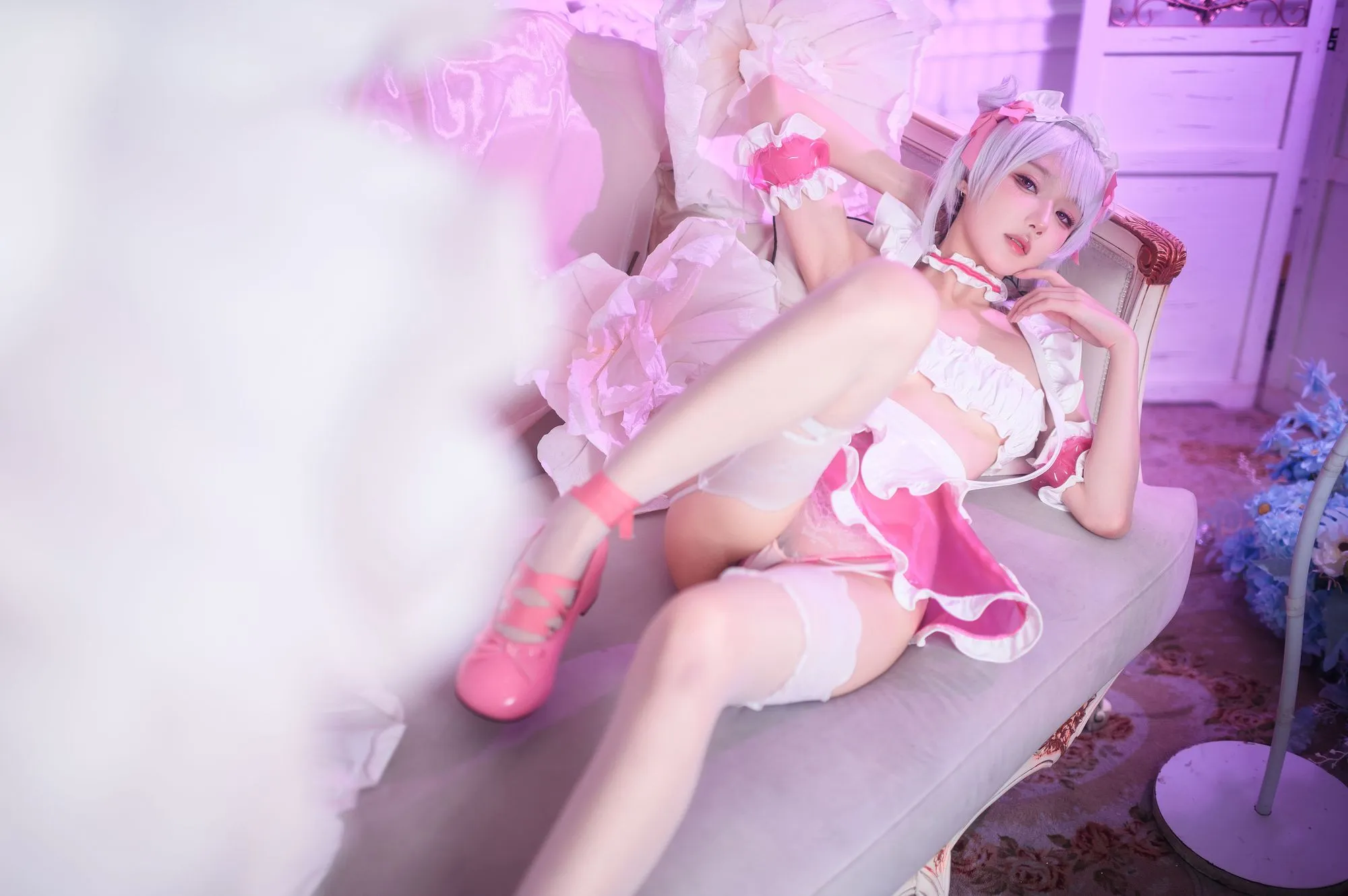 图片[5]-No.068-七夕粉粉女仆 [49P]-coswz-cos王者