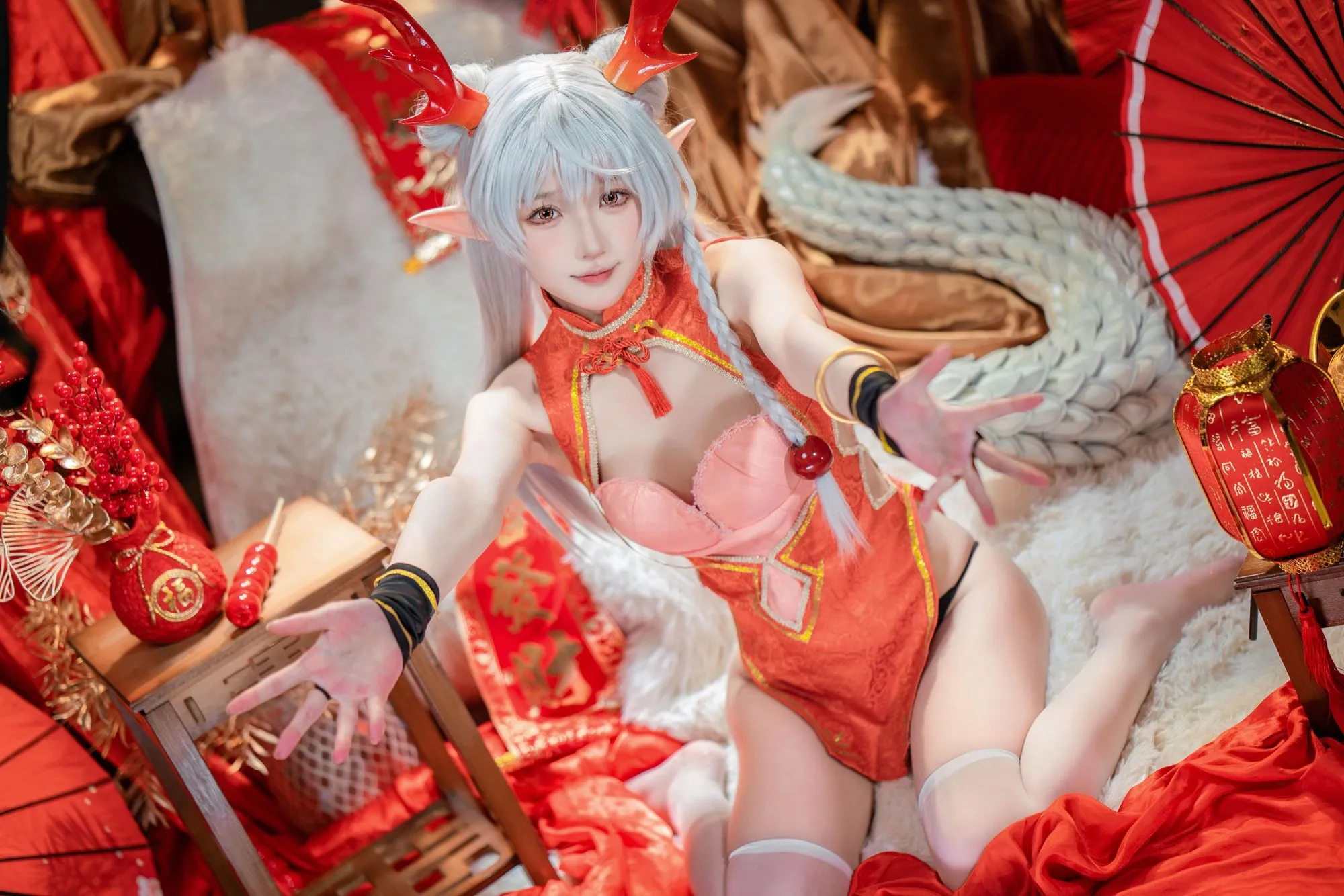 图片[5]-No.084 – 新春贺图 龙妹 [44P 1V]-coswz-cos王者