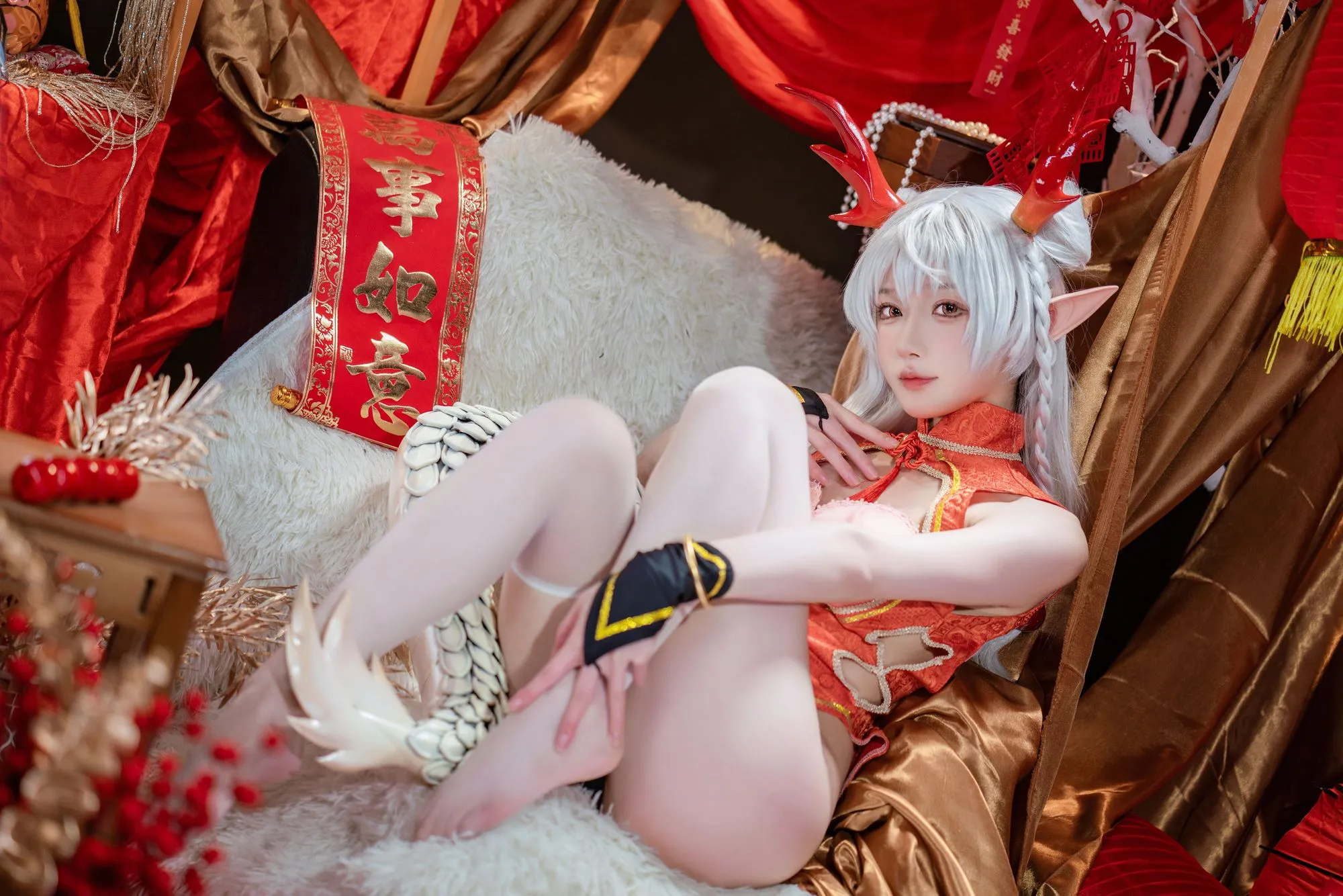 图片[4]-No.084 – 新春贺图 龙妹 [44P 1V]-coswz-cos王者