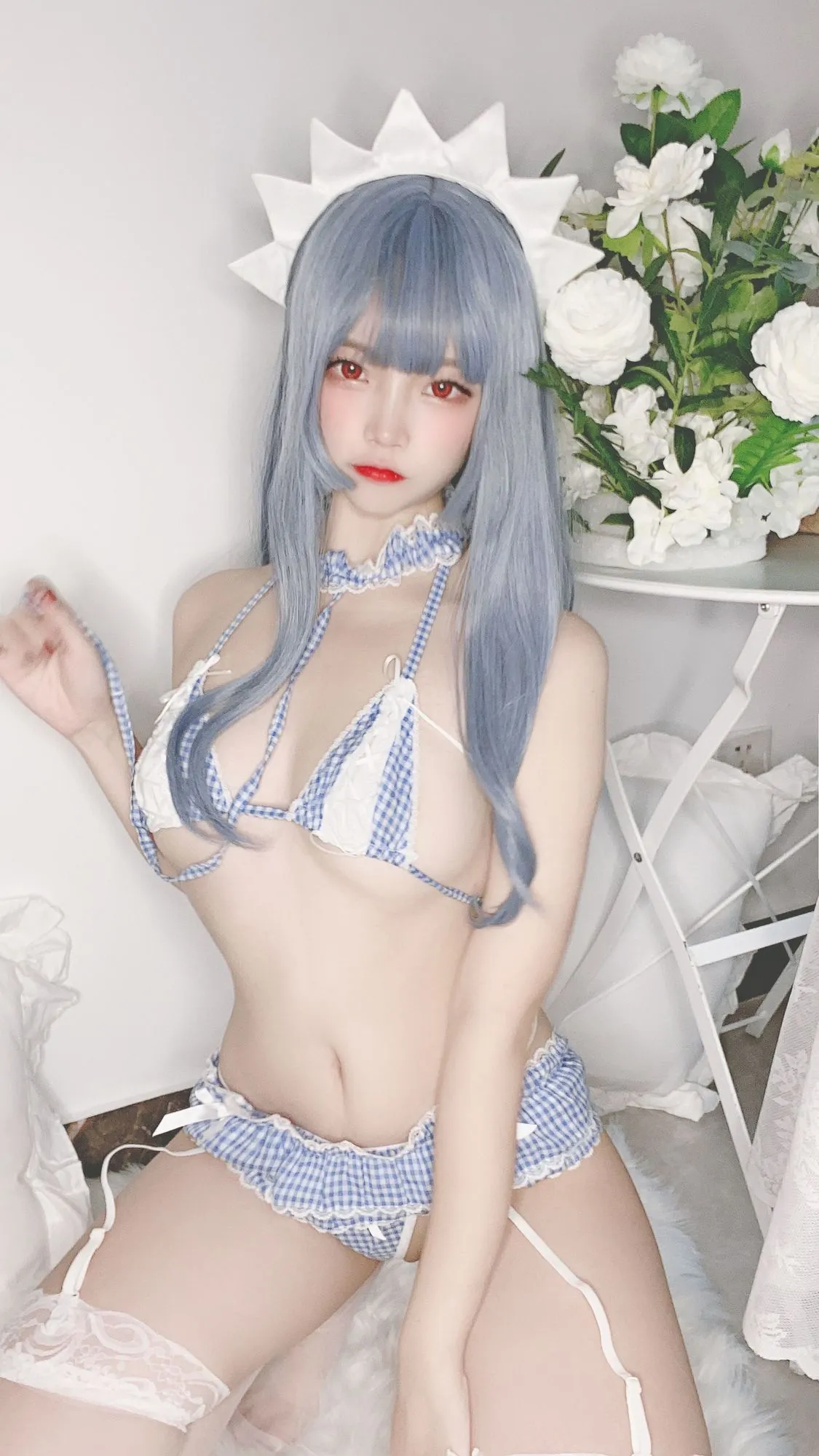 图片[3]-No.089-私房自拍蓝格比基尼女仆 [40P]-coswz-cos王者