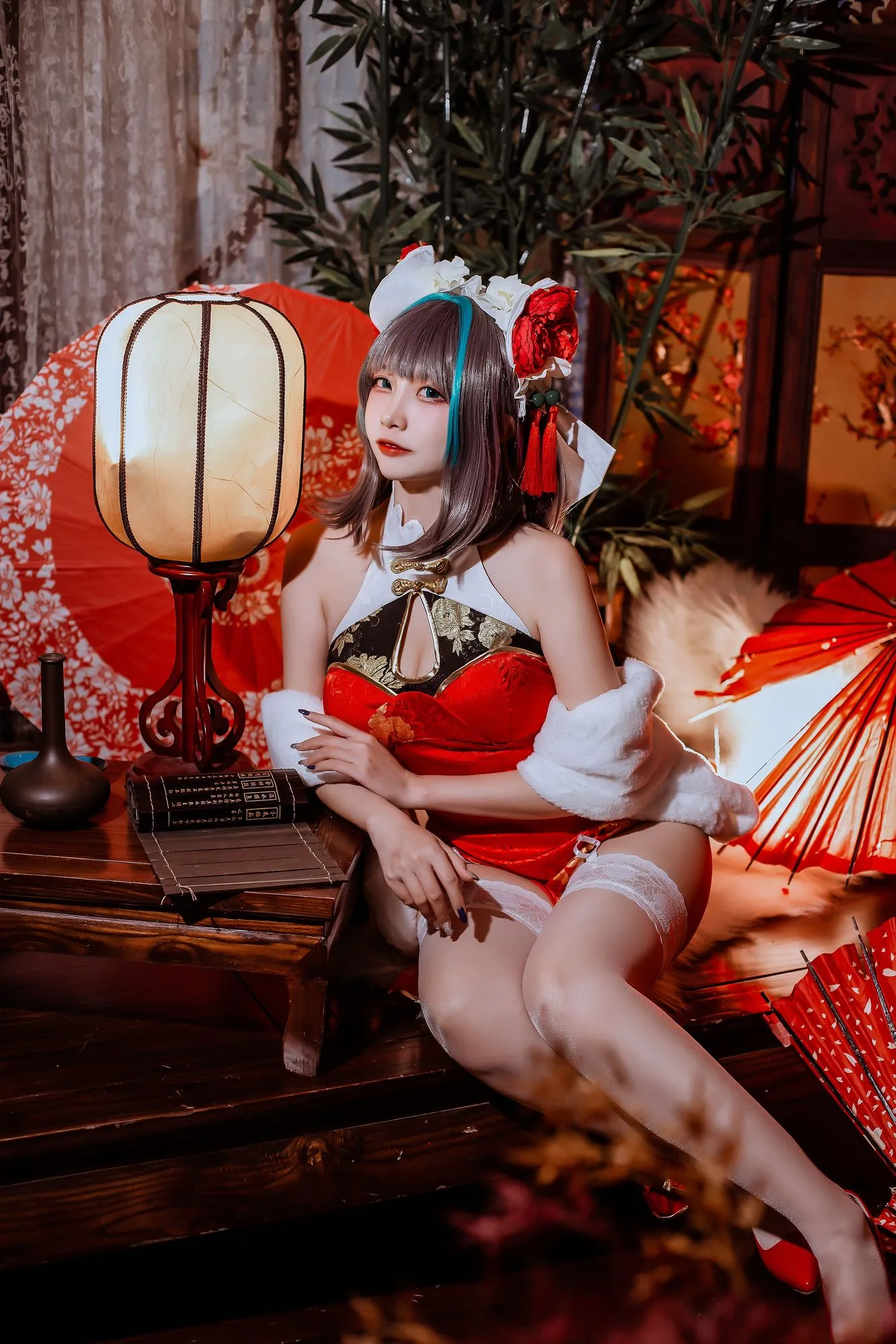 图片[5]-No.149 – 碧蓝 柴郡旗袍 [32P]-coswz-cos王者