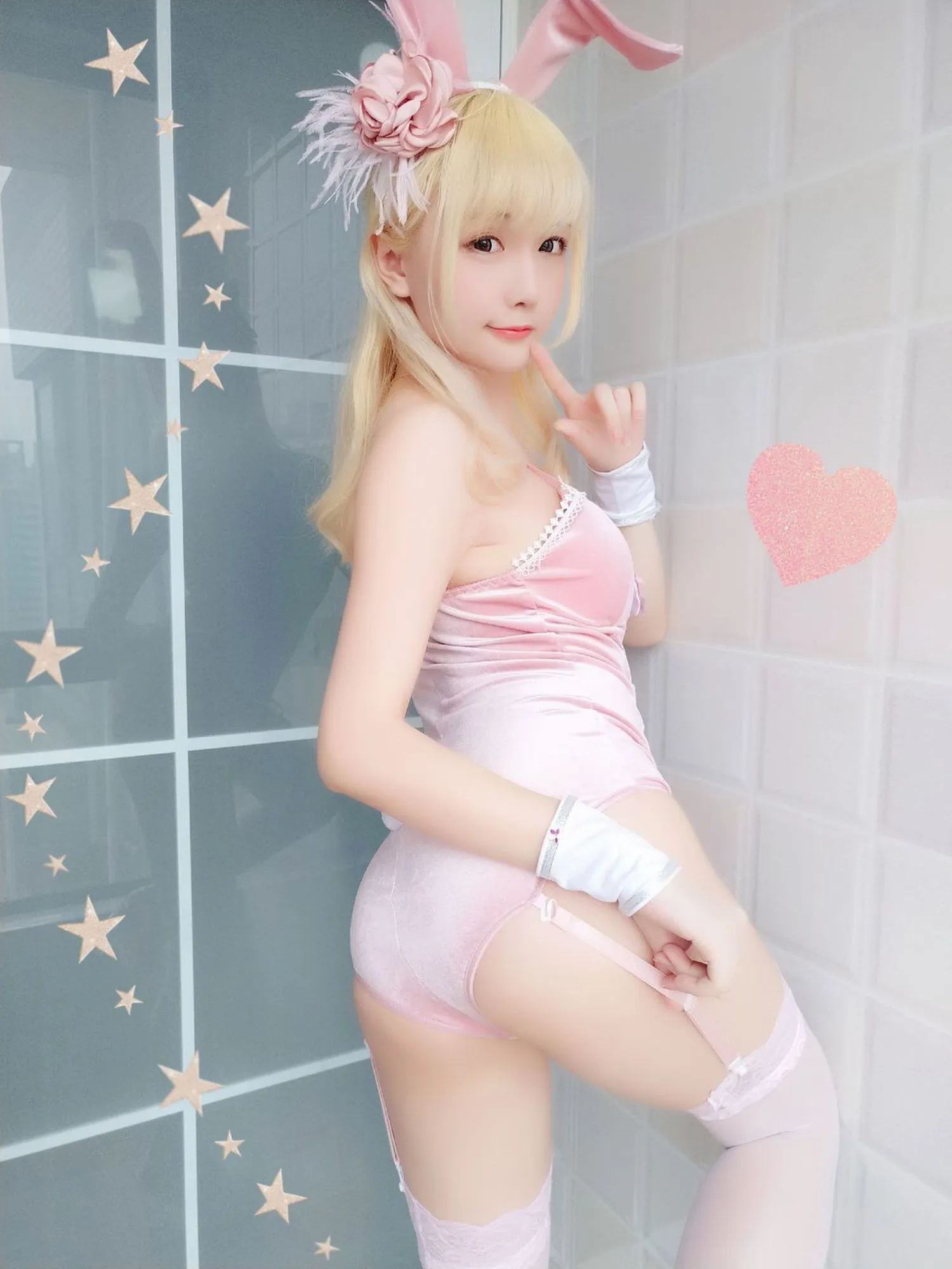 图片[4]-No.001-粉红泡泡包 – PINK兔女郎 [31P]-coswz-cos王者