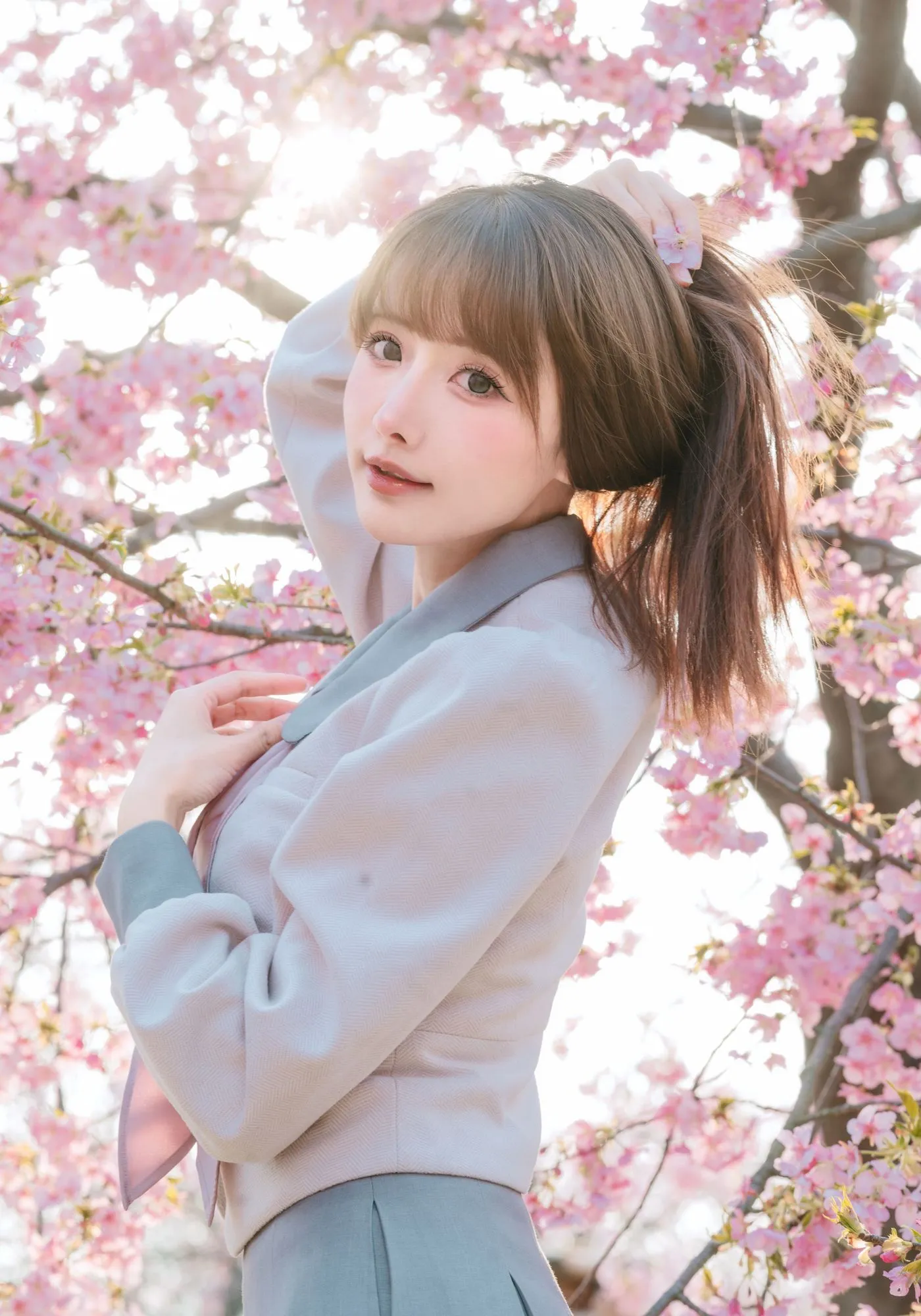 图片[3]-No.003 – 樱花下的JK少女 [18P]-coswz-cos王者