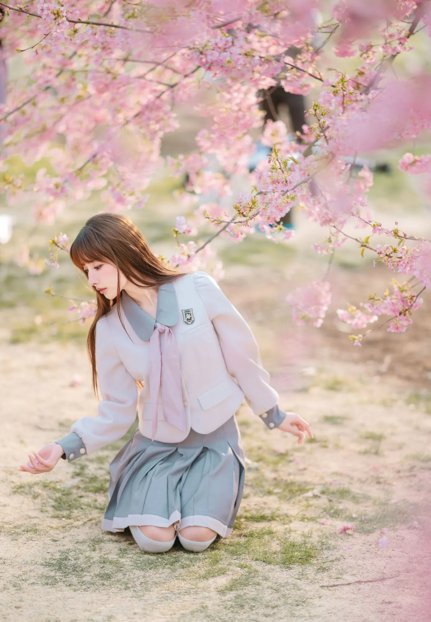 图片[4]-No.003 – 樱花下的JK少女 [18P]-coswz-cos王者
