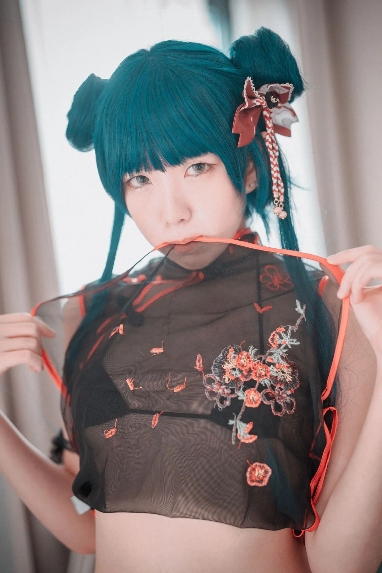图片[4]-No.015-[DJAWA] Sheer Qipao Girl [45P]-coswz-cos王者
