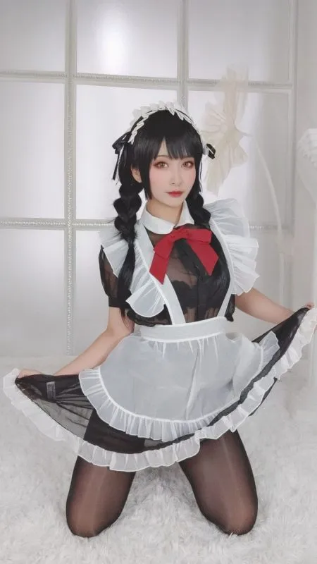 图片[2]-No.018-黑丝女仆 [93P 2V]-coswz-cos王者