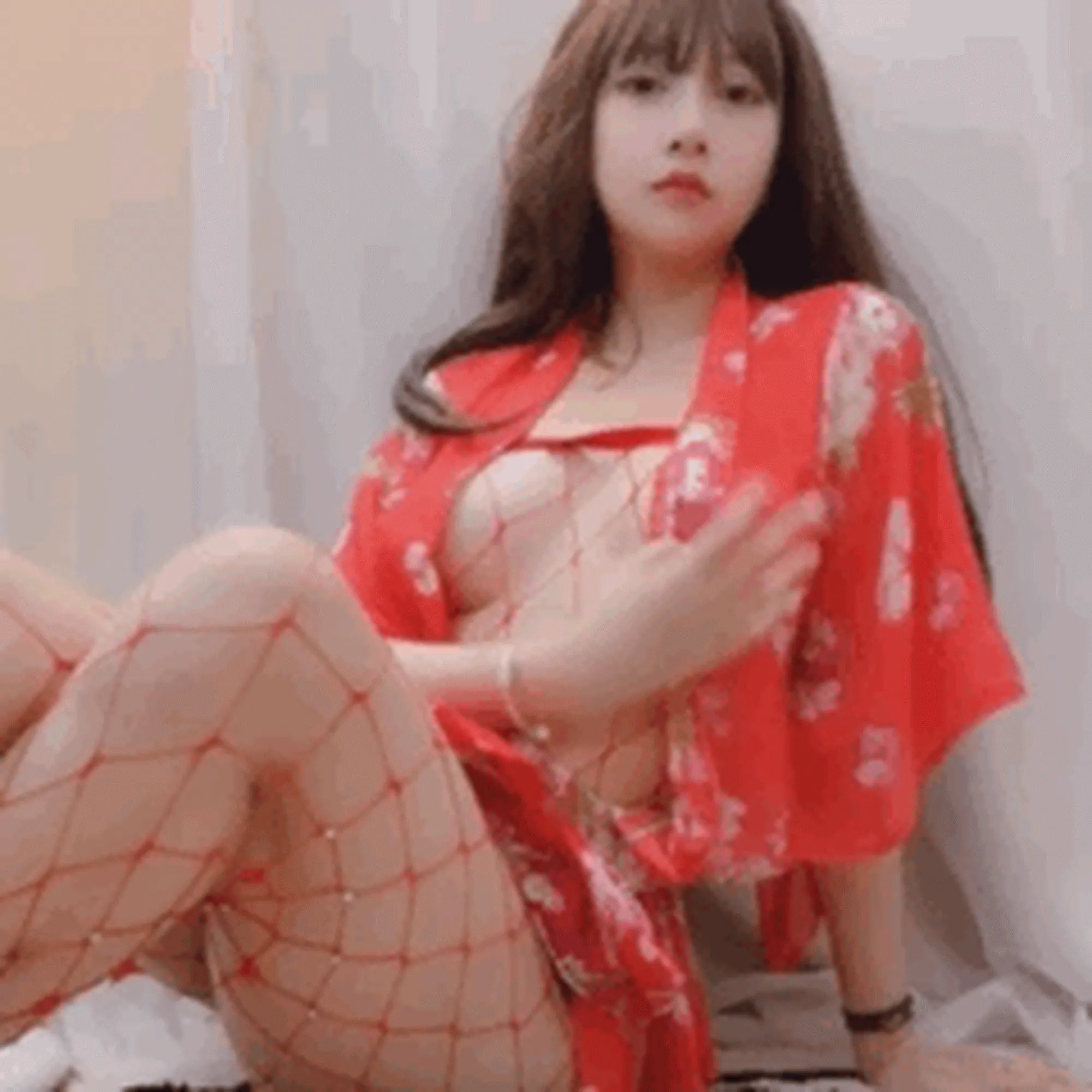 图片[3]-No.024-红色网袜 [24P]-coswz-cos王者