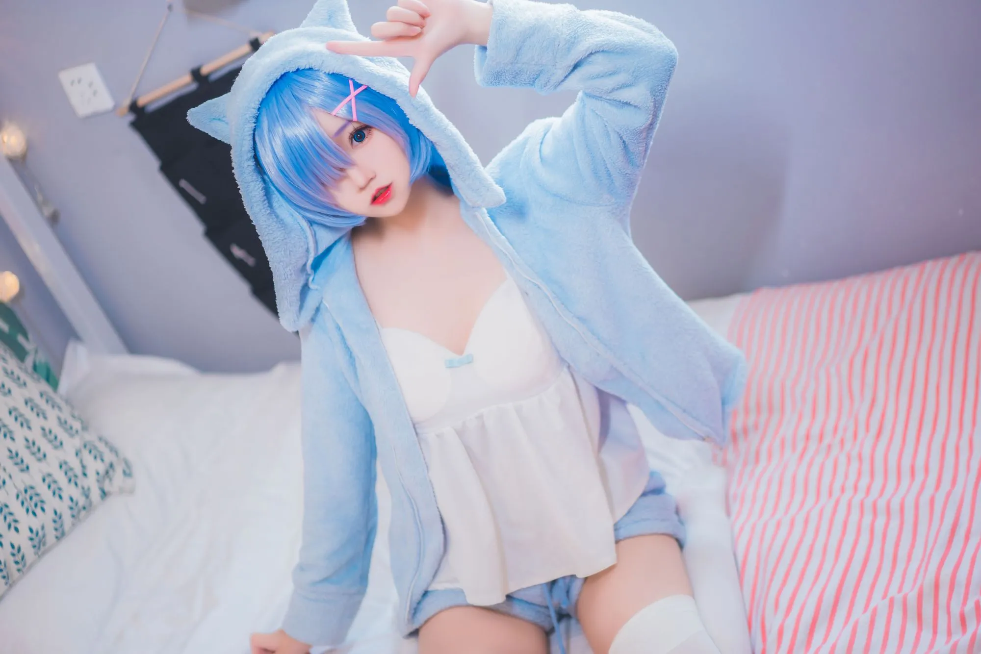 图片[2]-No.025 – 雷姆 猫耳睡衣 [29P]-coswz-cos王者