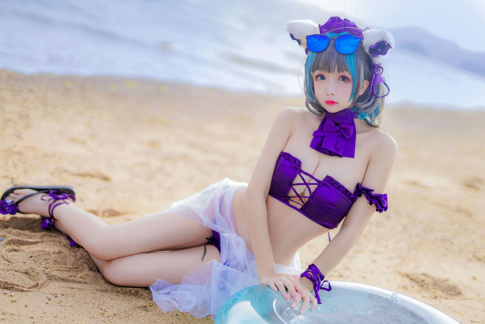 图片[3]-No.026-柴郡猫泳装 [41P]-coswz-cos王者