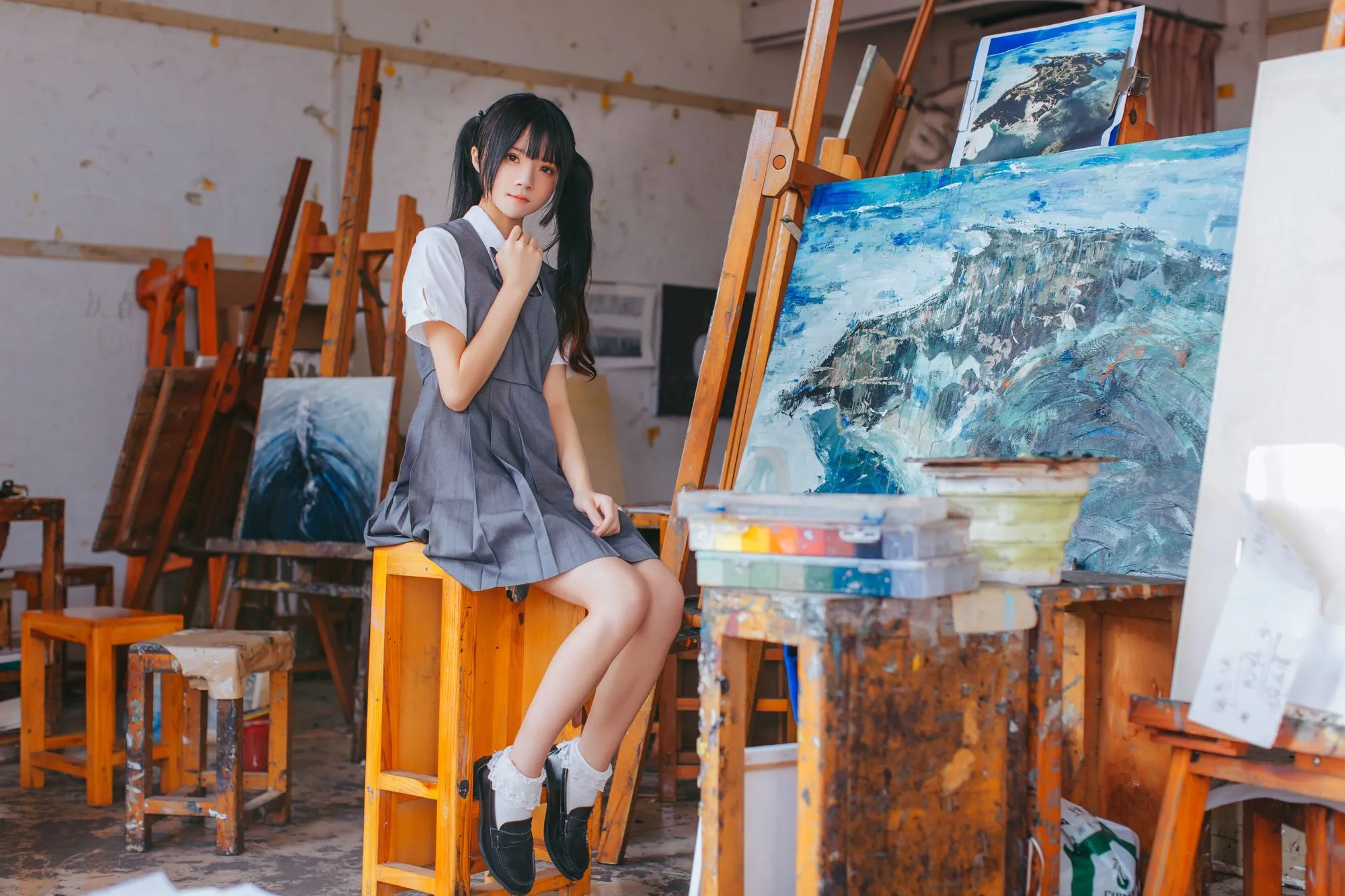 图片[3]-No.031-画室少女 [17P]-coswz-cos王者