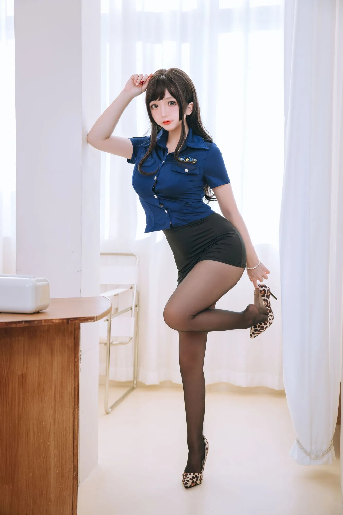 图片[2]-No.038-豹纹女警 [111P]-coswz-cos王者