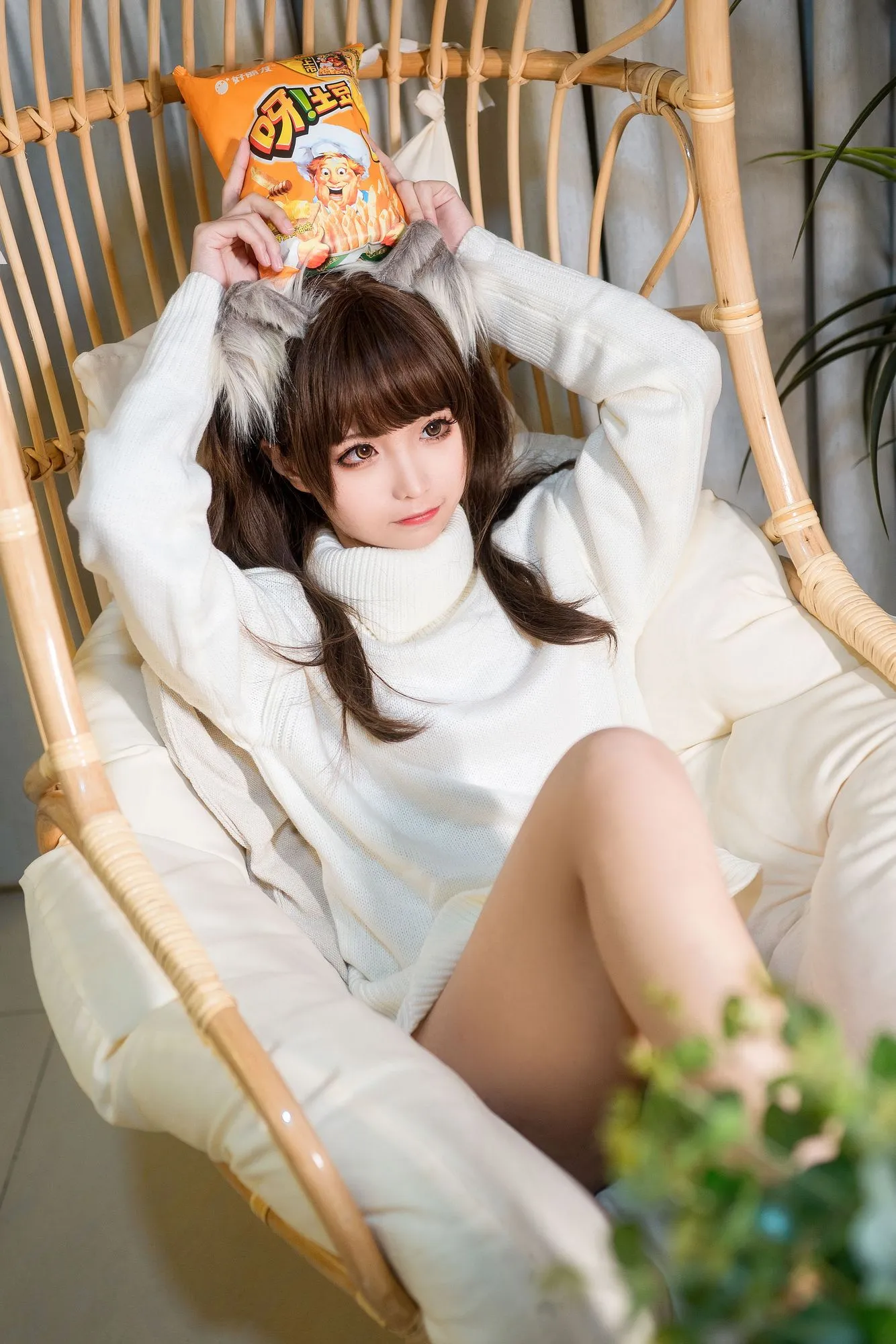 图片[3]-No.043-白毛衣 [45P]-coswz-cos王者