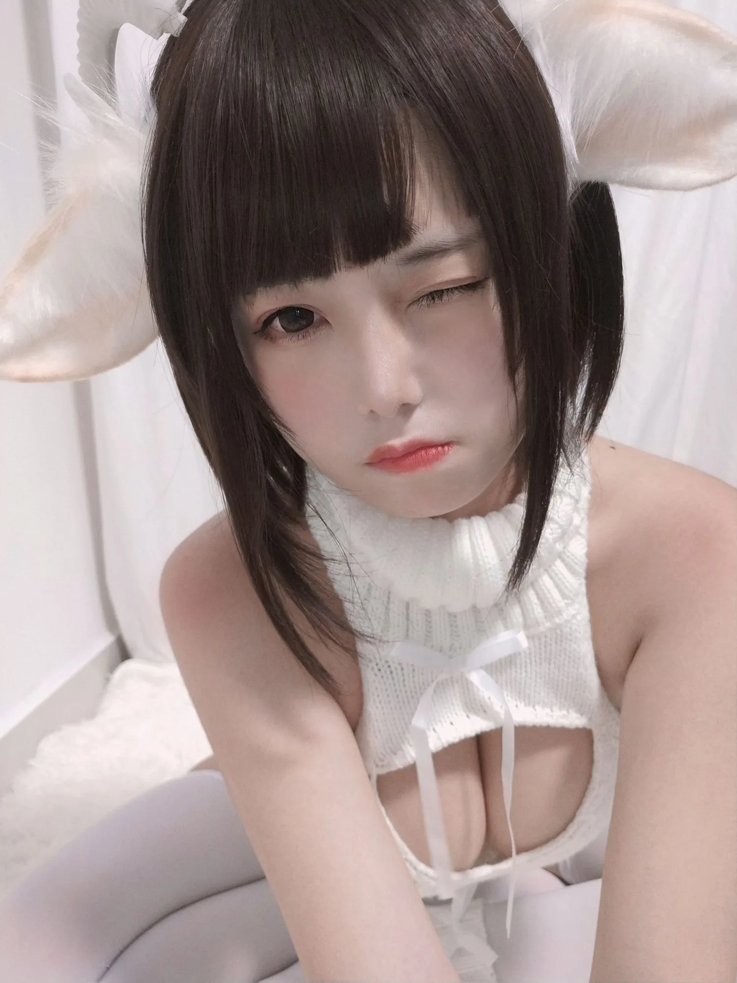 图片[4]-No.045-白丝毛衣 [40P 3V]-coswz-cos王者