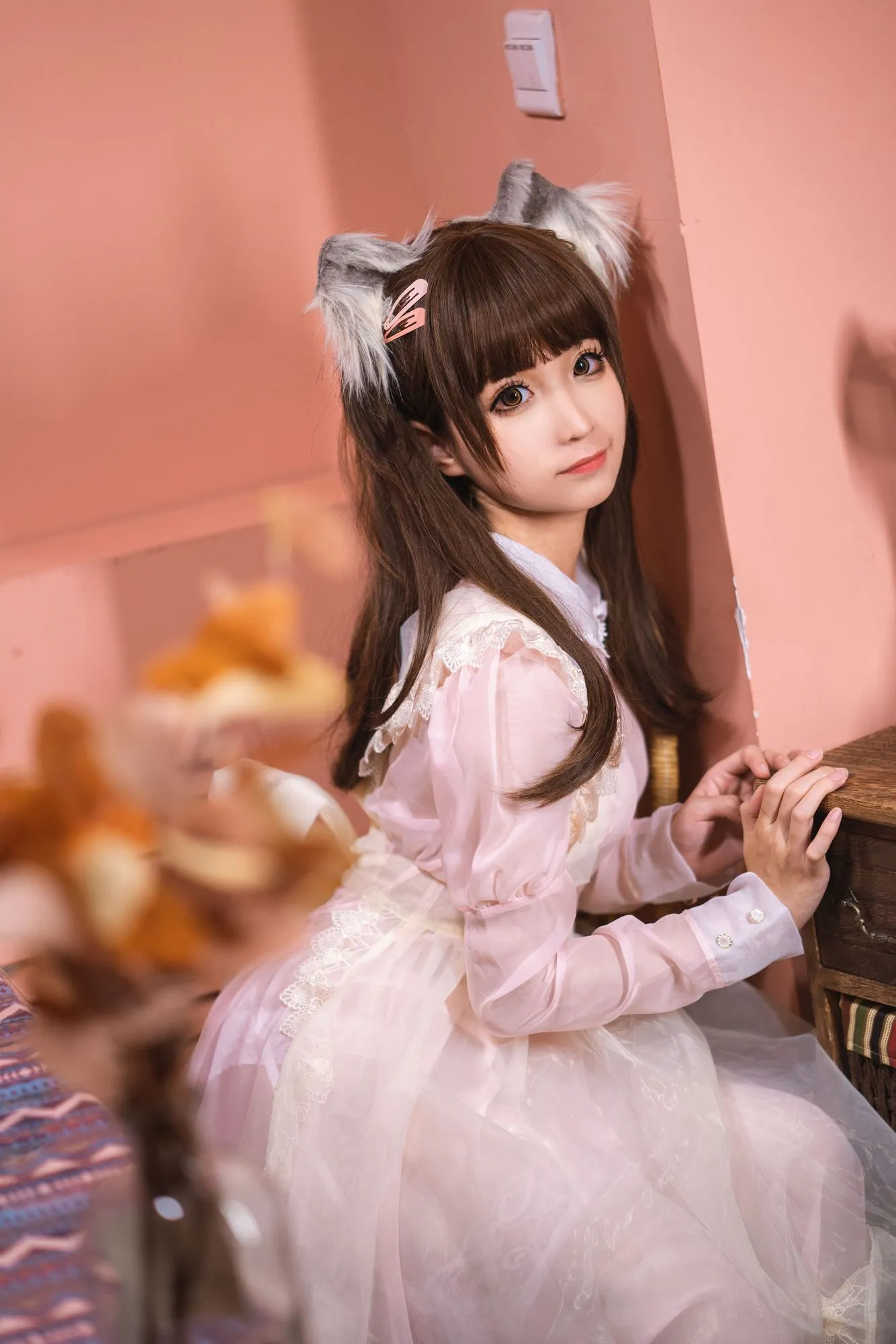 No.050-粉透明女仆 [34P]-图妖社